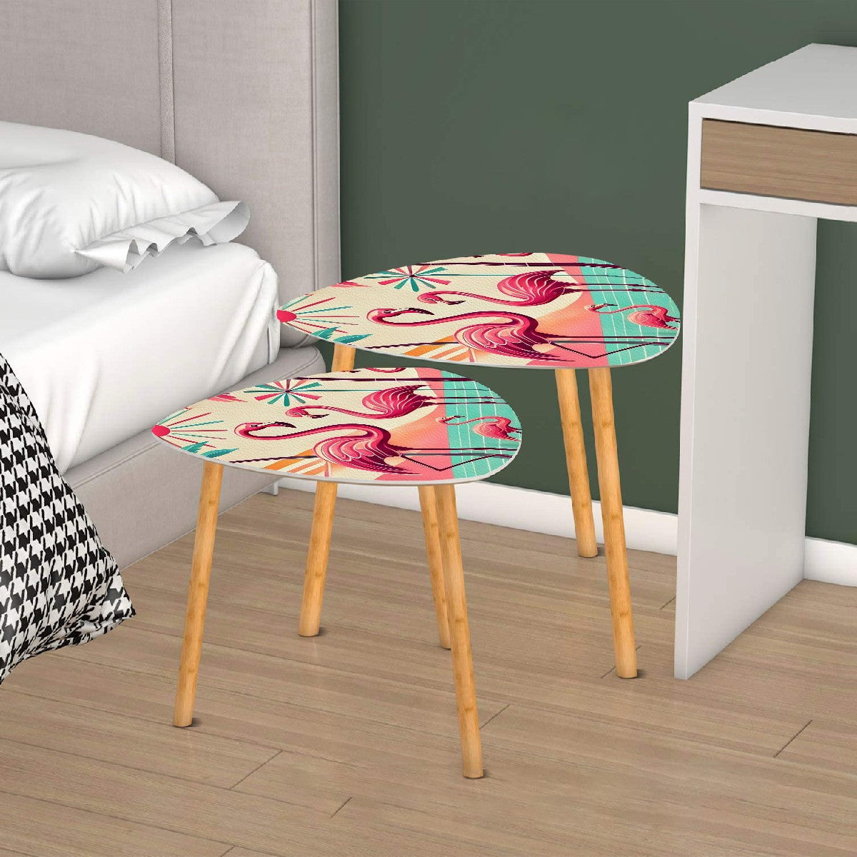 Mid Century Modern Palm Springs Flamingo Nesting Tables - Mid Century Modern Gal