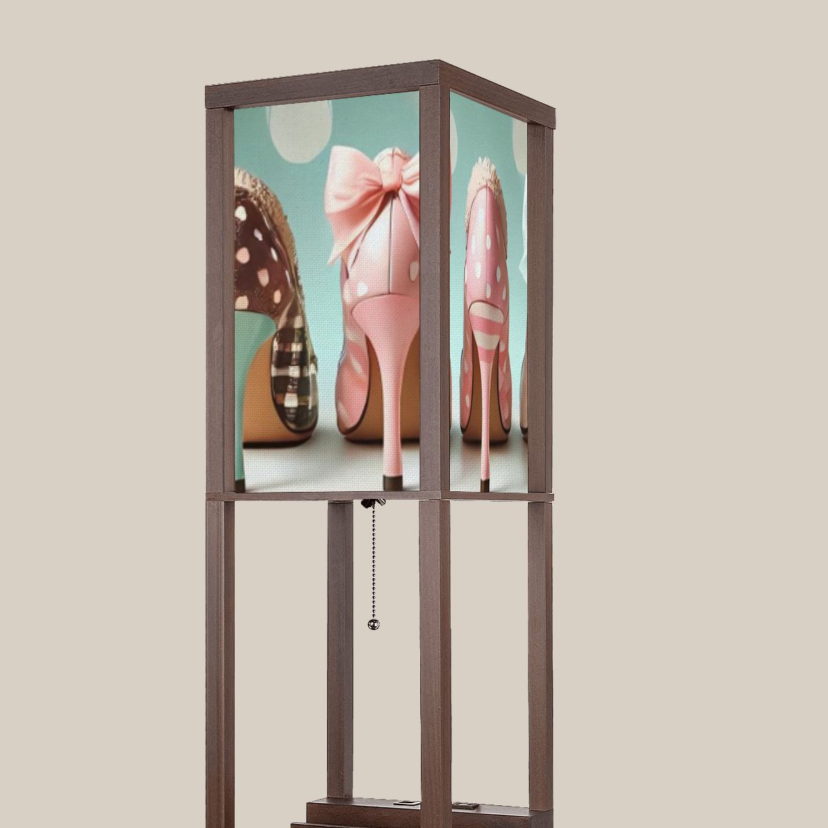 Shoe Lover Mid Mod Lampshade for Floor Lamp with Shelves - Mid Century Modern Gal