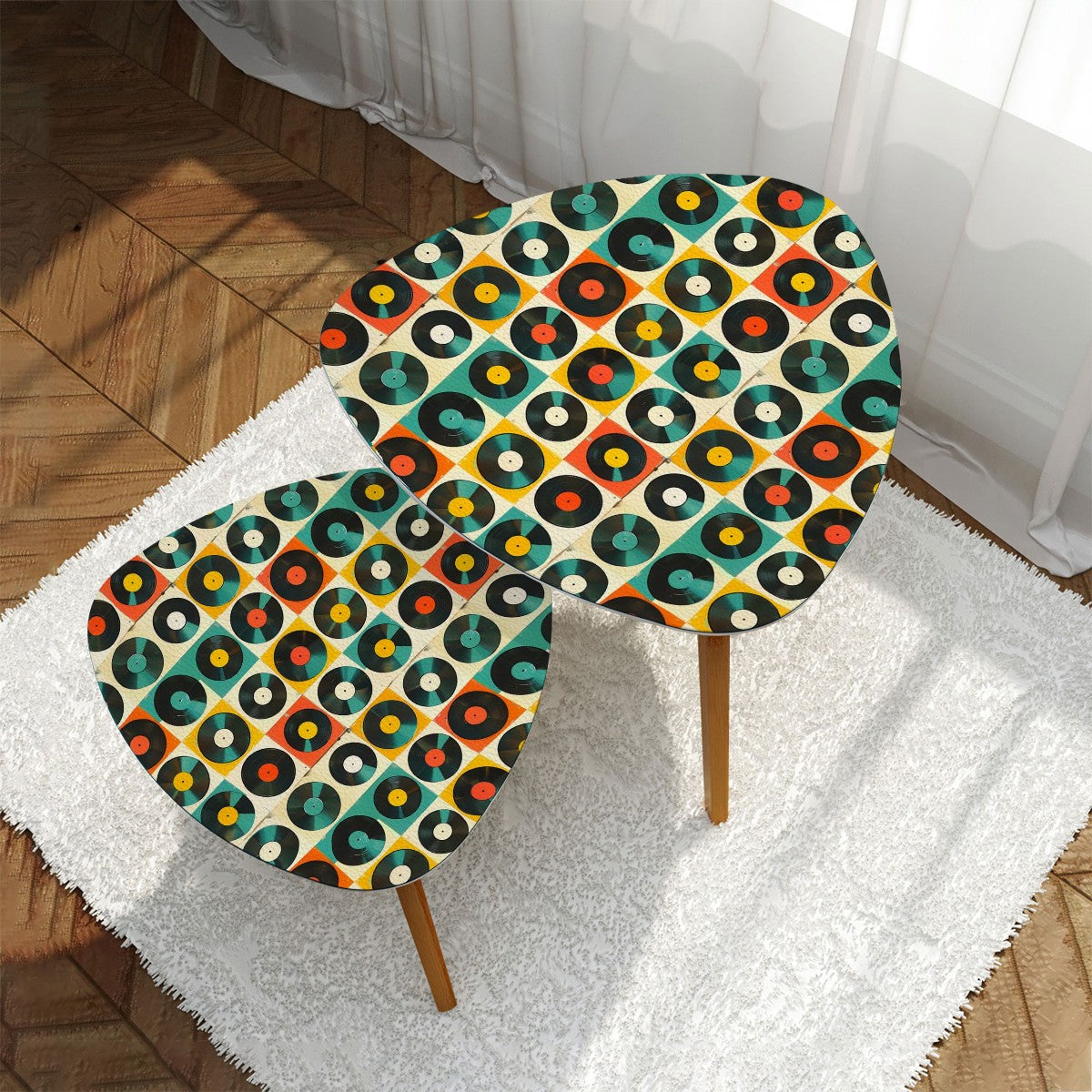 Retro Records, Groovy Mod Nesting Tables - Mid Century Modern Gal