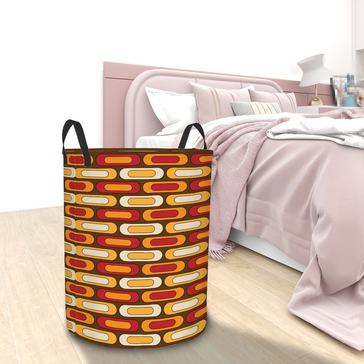 Mid Century Modern Storage Solution, Organization For Laundry, Closet, Office, Livingroom Circular Laundry Basket - Mid Century Modern Gal