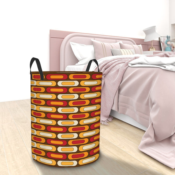 Mid Century Modern Storage Solution, Organization For Laundry, Closet, Office, Livingroom Circular Laundry Basket