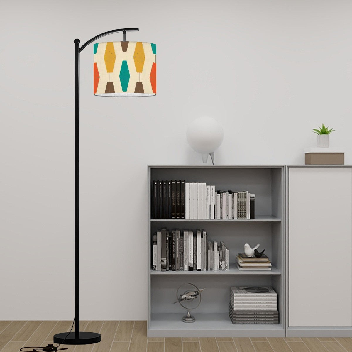 Mid Century Modern Groovy Lantern Mod Arc Floor Lamp - Mid Century Modern Gal