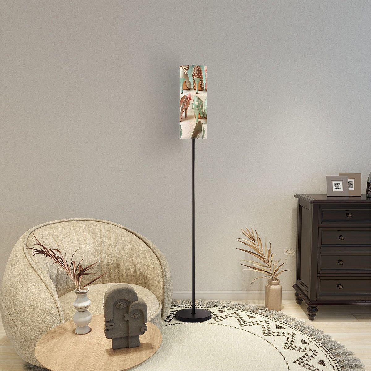 Shoe Lover Kitschy Mod Quirky Slim Floor Lamp - Mid Century Modern Gal