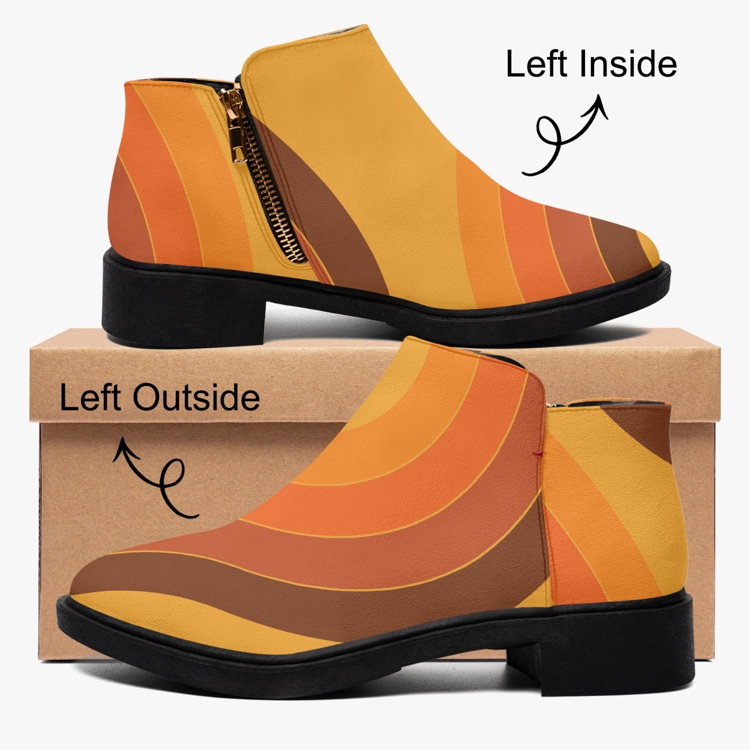 Groovy Mid Mod Hipster 60s MCM Ankle Shoe Boots - Mid Century Modern Gal