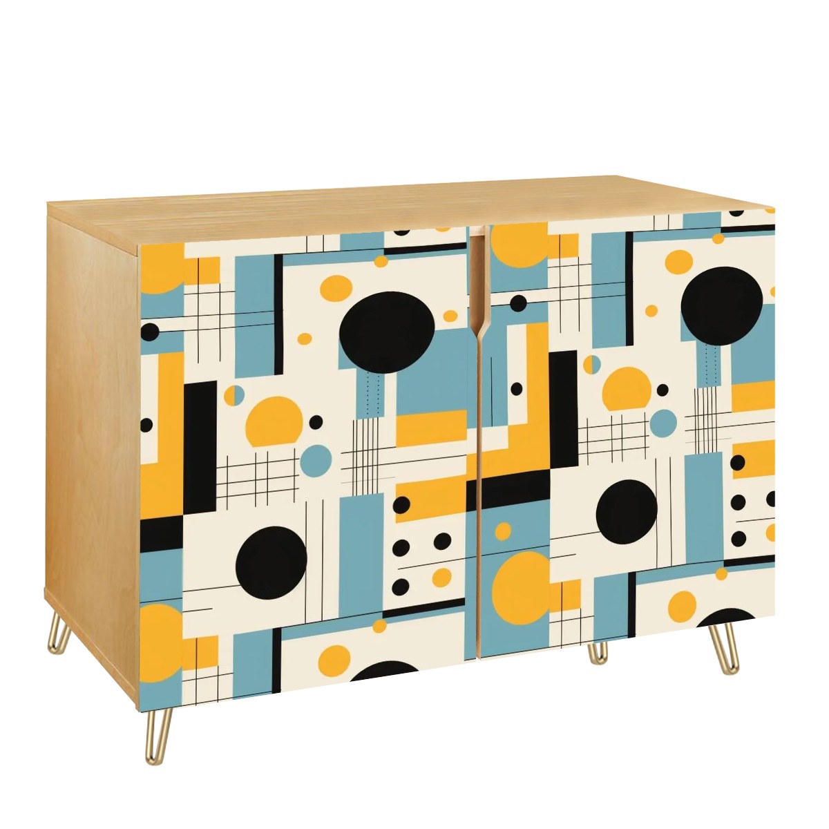 Mid Century Modern Bauhaus Designed Retro Side Board Storage Cabinet - Mid Century Modern Gal