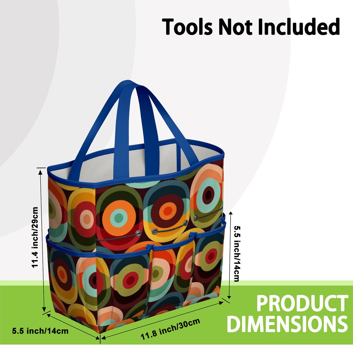 Retro Groovy Mod Space Orb Designed Mid Century Modern Garden Tool Bag