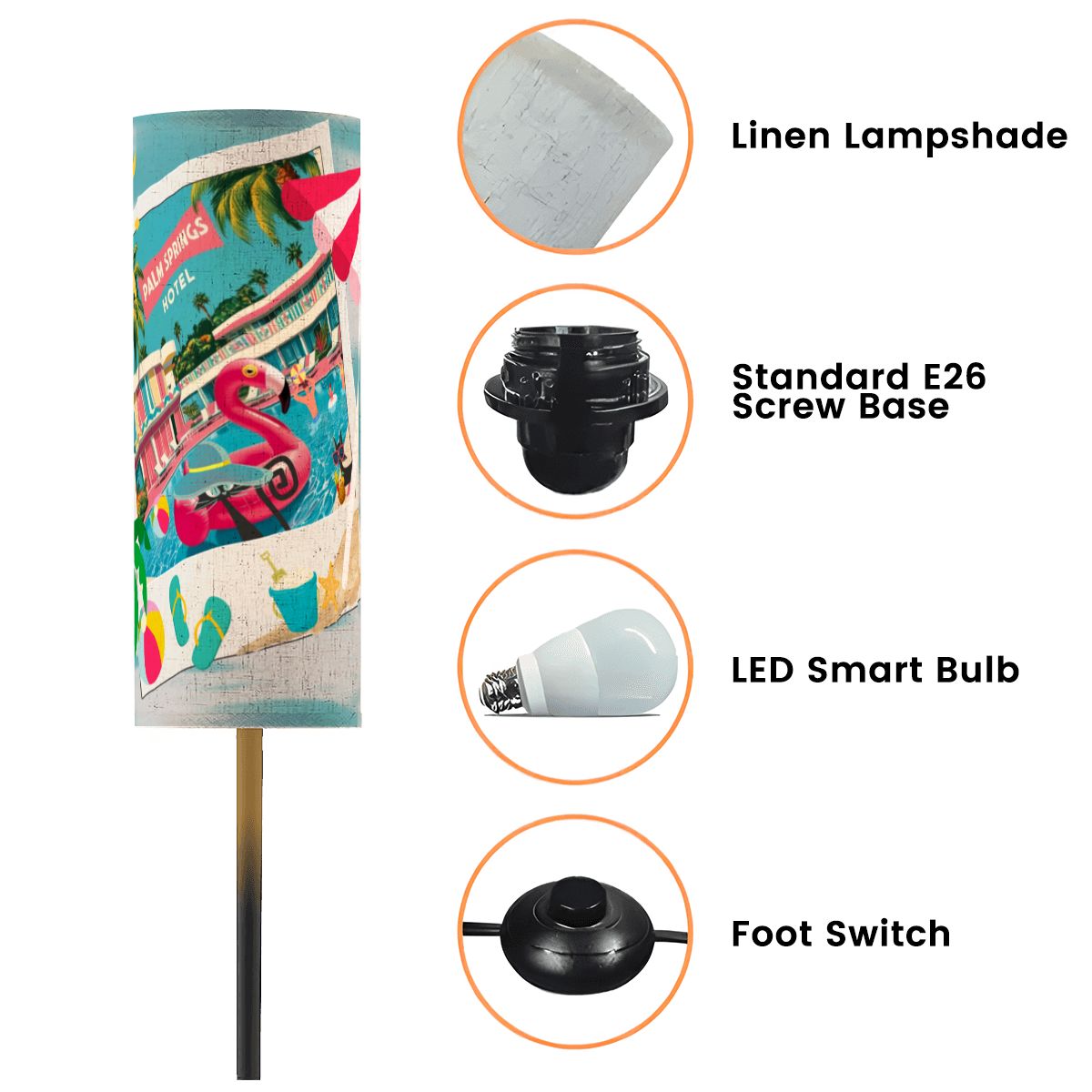 Mid Century Modern Flamingo, Atomic Cats, Kitschy Hotel California MCM Floor Lamp - Mid Century Modern Gal