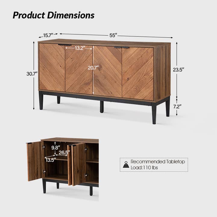 Wholesale Hargapas 4 Door Sideboard