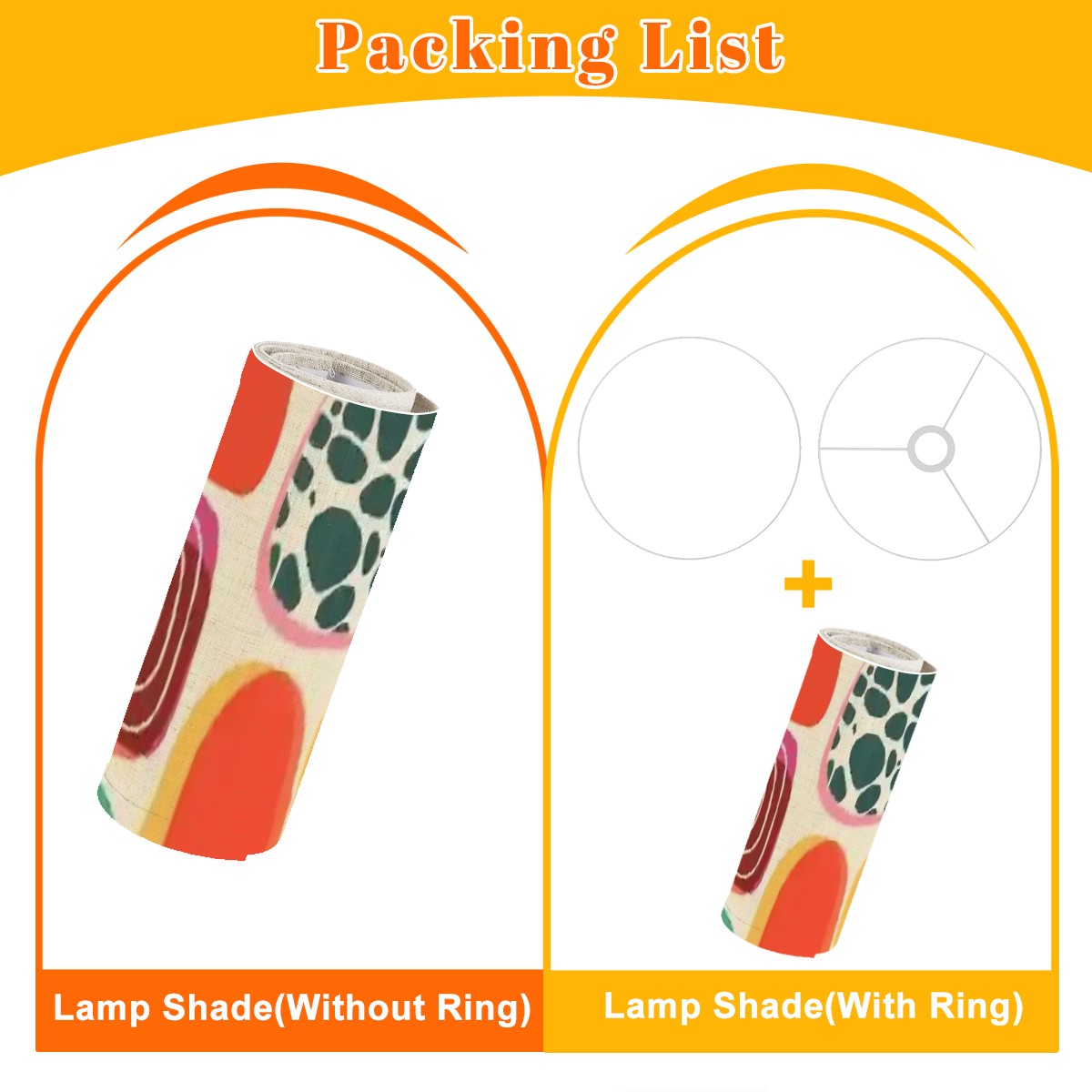 Mid Century Modern Amoeba Retro Lampshade With Ring - Mid Century Modern Gal