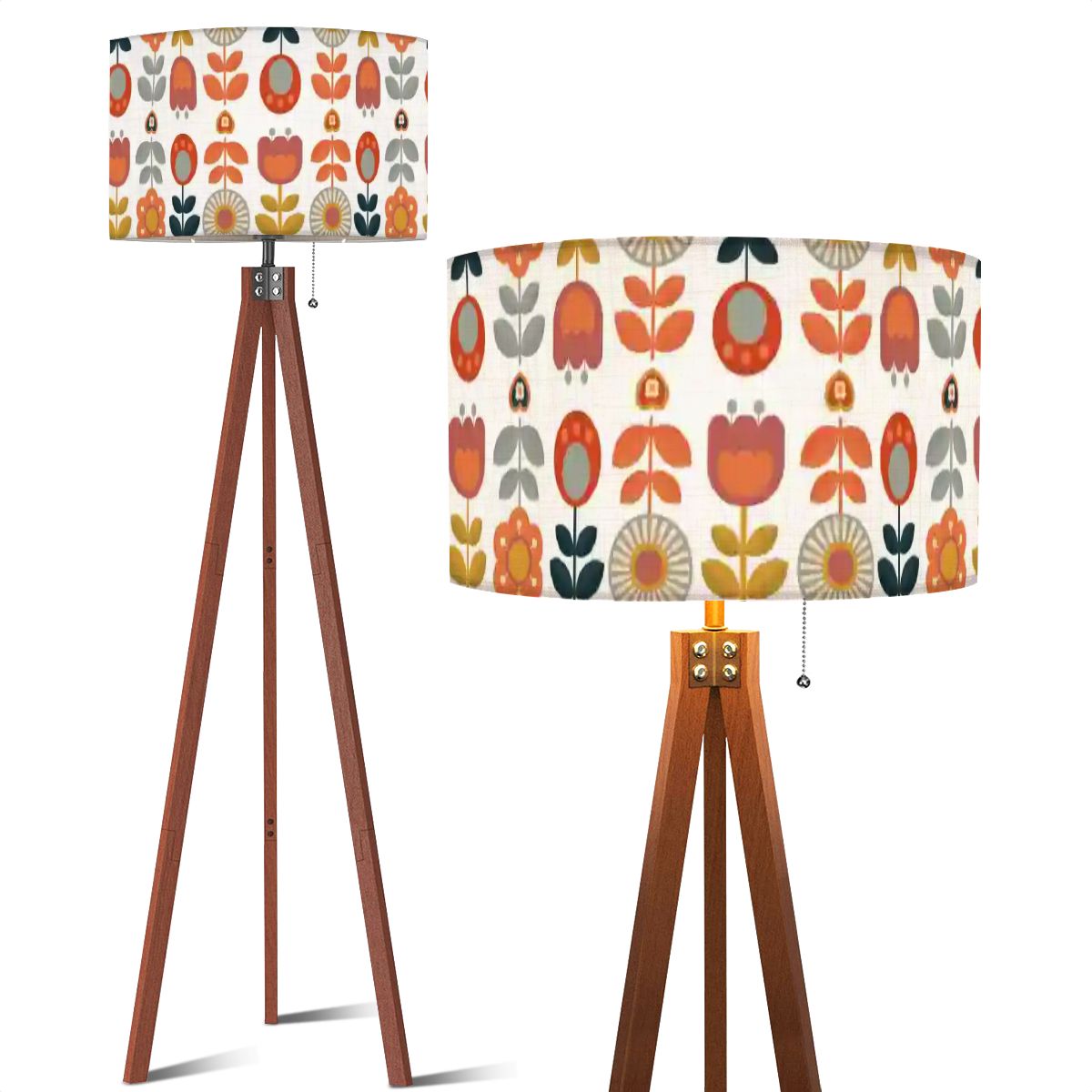 Mid Century Modern Scandinavian Retro Flower Modern Danish Tripod Floor Lamp - Mid Century Modern Gal