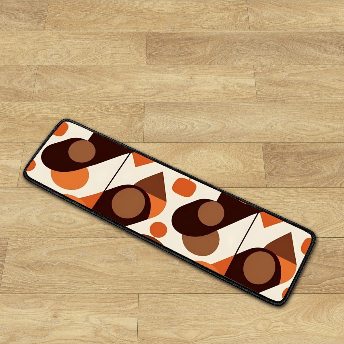 Mid Century Modern Orange Brown Retro Mod Groovy Non Slip Carpet for Stairs Treads - Mid Century Modern Gal