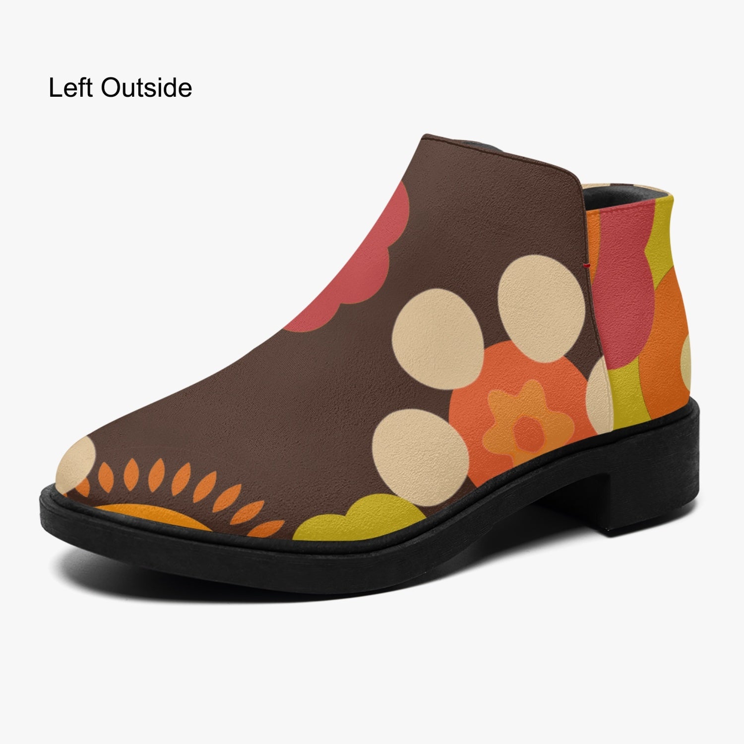 Retro Flower Power Shoe Boot, Trendy 70s Style - Mid Century Modern Gal