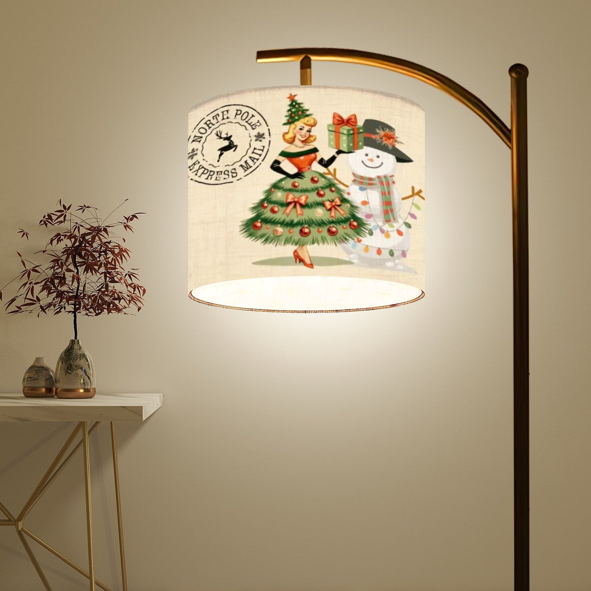 Arc Floor Lamp Shade with Ring (Made in USA) - Mid Century Modern Gal
