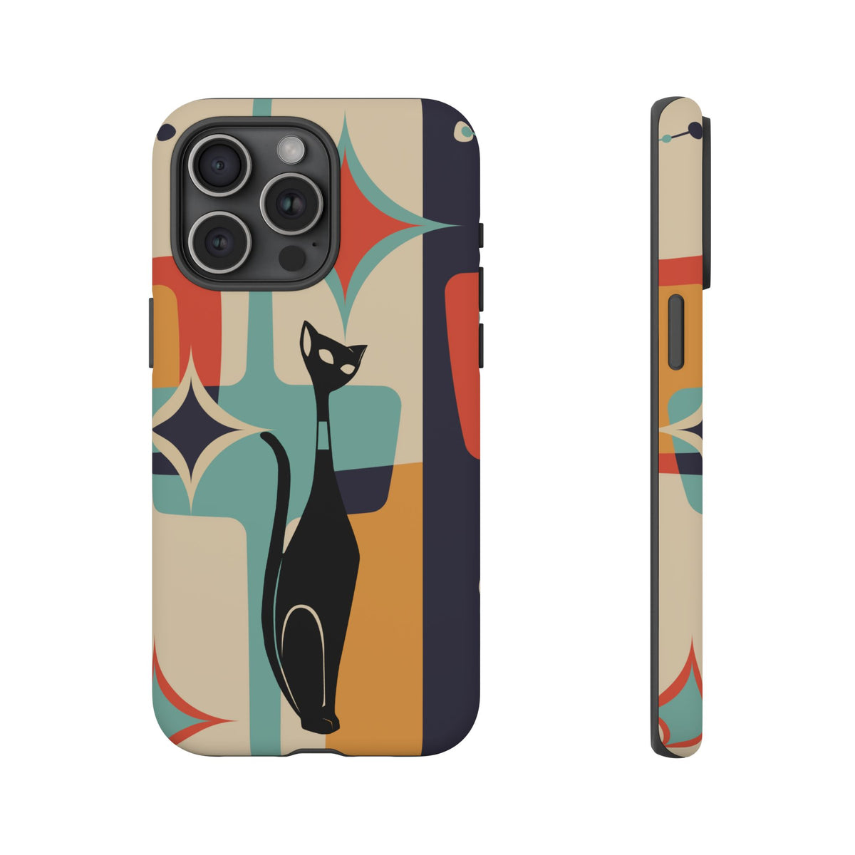 Atomic Cat, Sexton Cat, Mid Mod, Retro Geometric, Starburst Tough Phone Cases