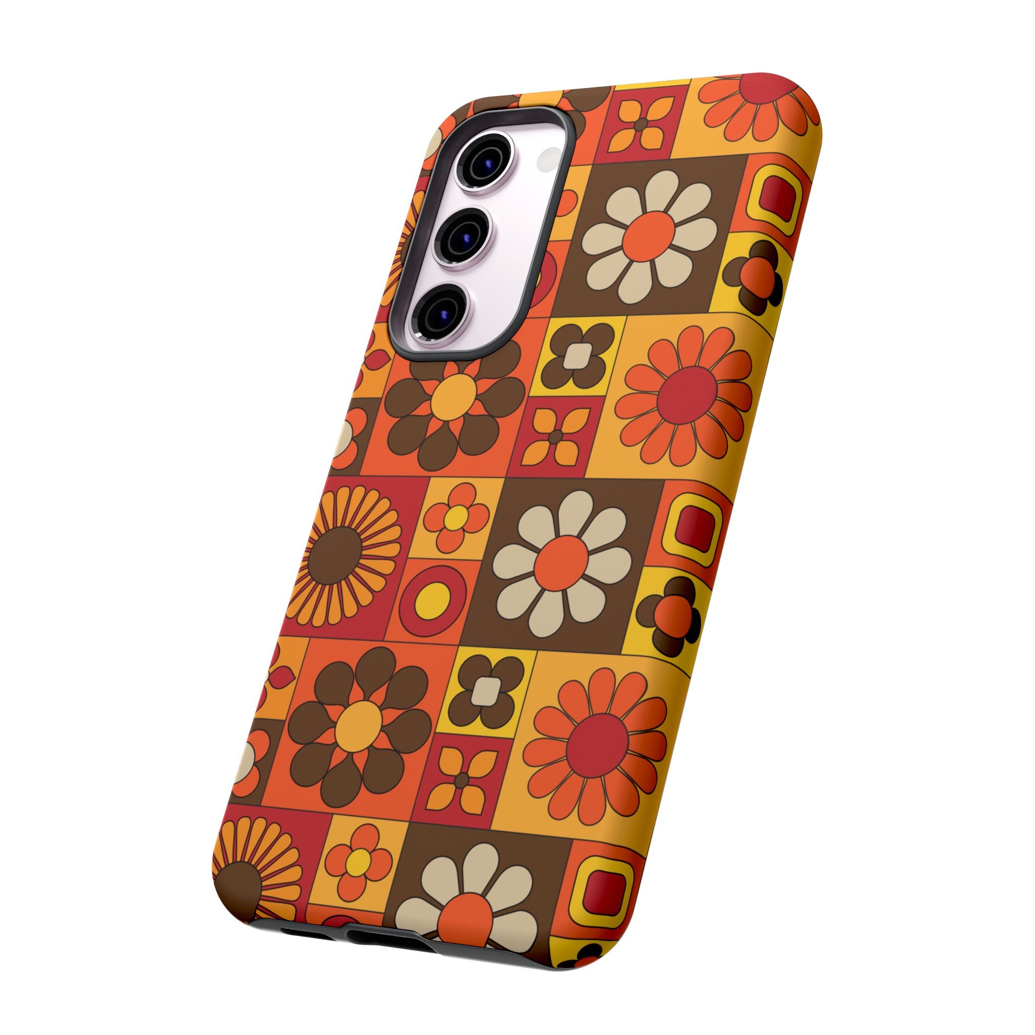 Retro 70s Mid Mod Floral Phone Case | Tough Cases for Flower Lovers