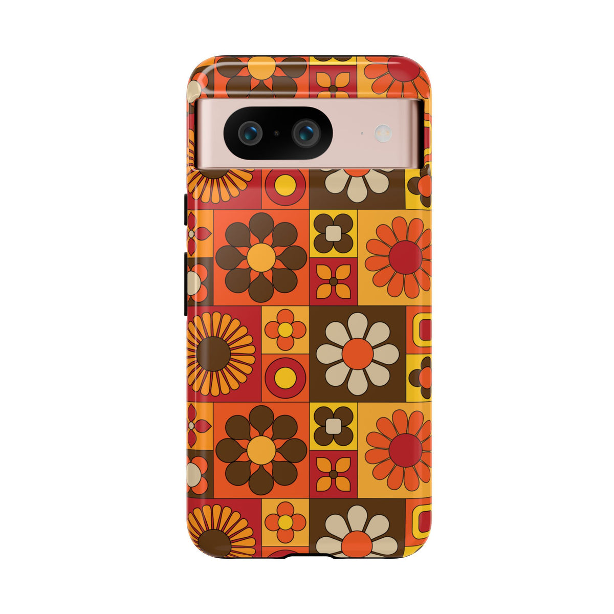 Retro 70s Mid Mod Floral Phone Case | Tough Cases for Flower Lovers
