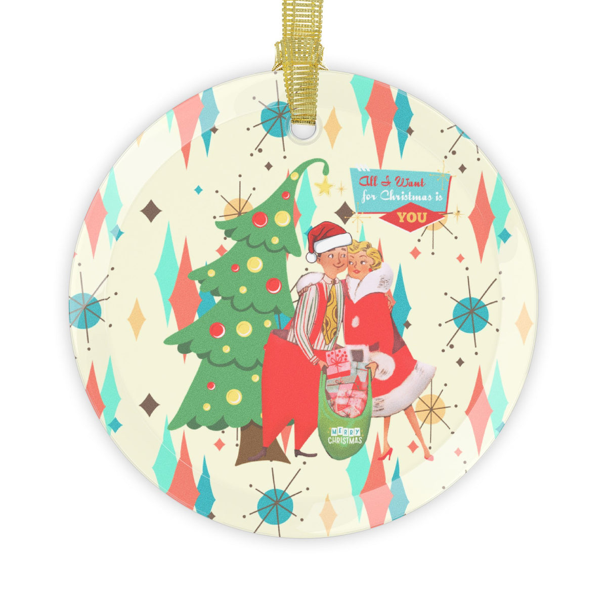 Vintage Christmas Glass Ornaments, Retro Holiday Decor, Whimsical Tree Ornament, Festive Gift, Collector's Ornament for the Holidays, Unique - Mid Century Modern Gal
