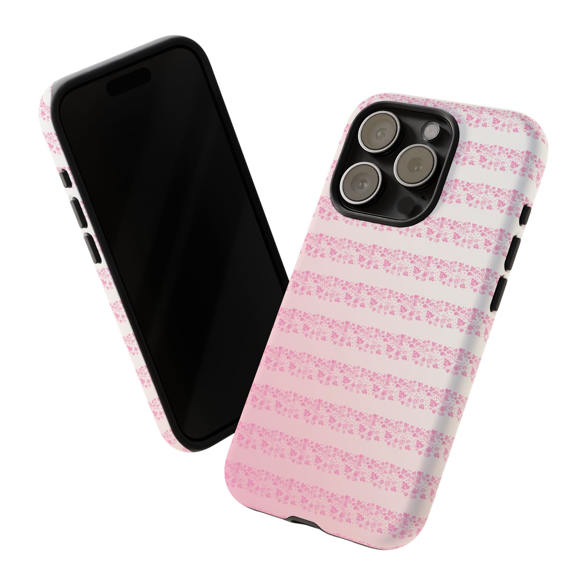 Pink Pyrex Gooseberry Striped Phone Case, Stylish Phone Cover, Tough Protective Case, Cute Cell Phone Case, Trending Gift for Her