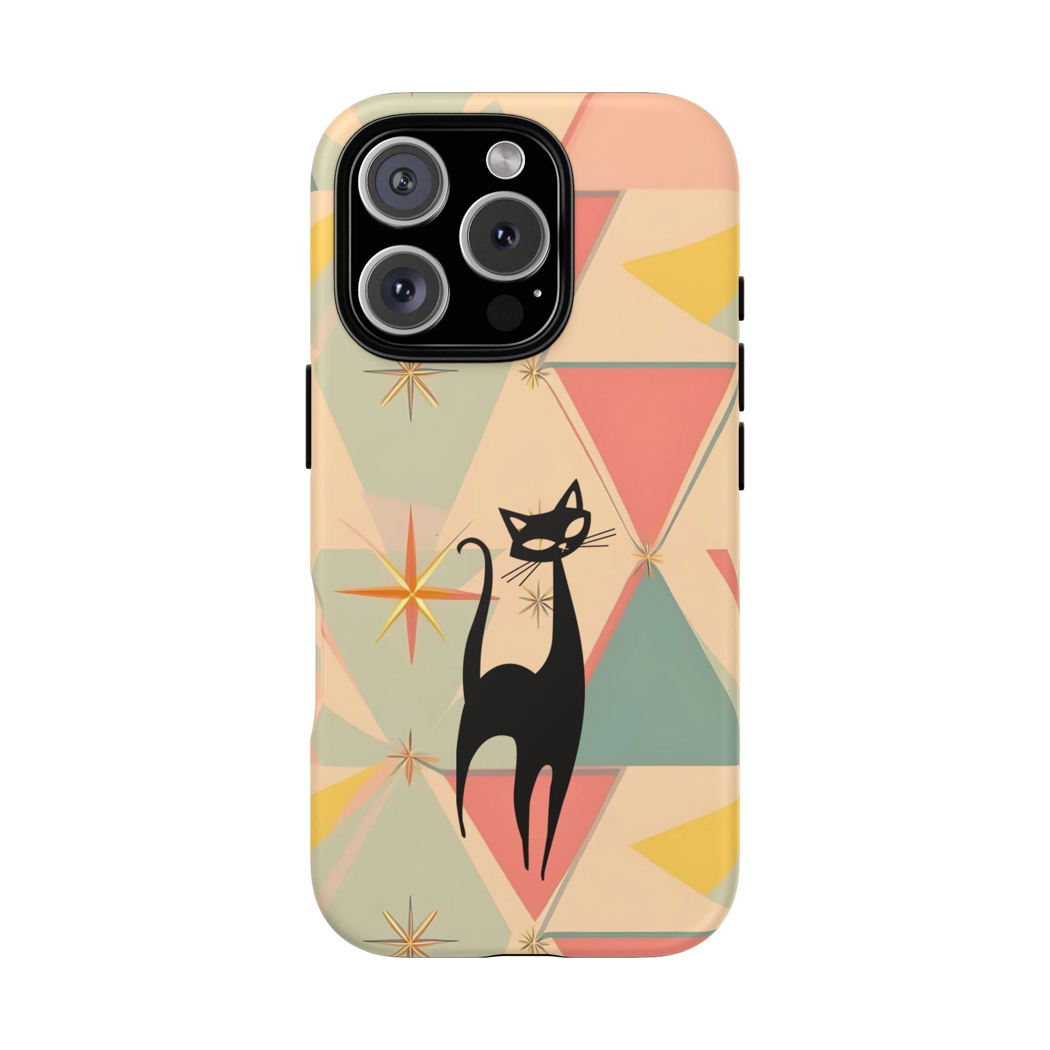Atomic Cat Mid Mod Retro Cat Phone Case | Tough Cases with Vintage Vibe | Ideal for Cat Lovers - Mid Century Modern Gal
