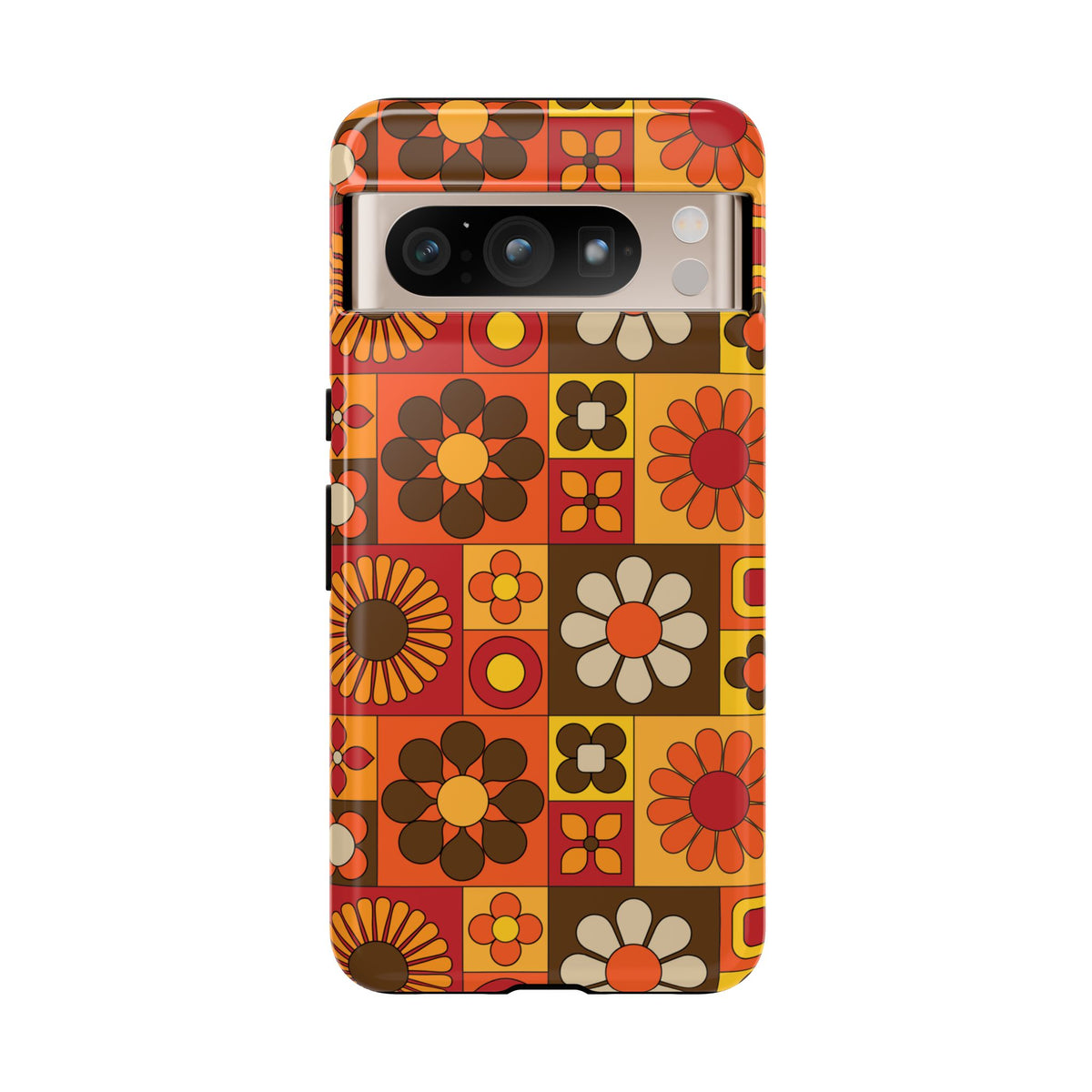 Retro 70s Mid Mod Floral Phone Case | Tough Cases for Flower Lovers