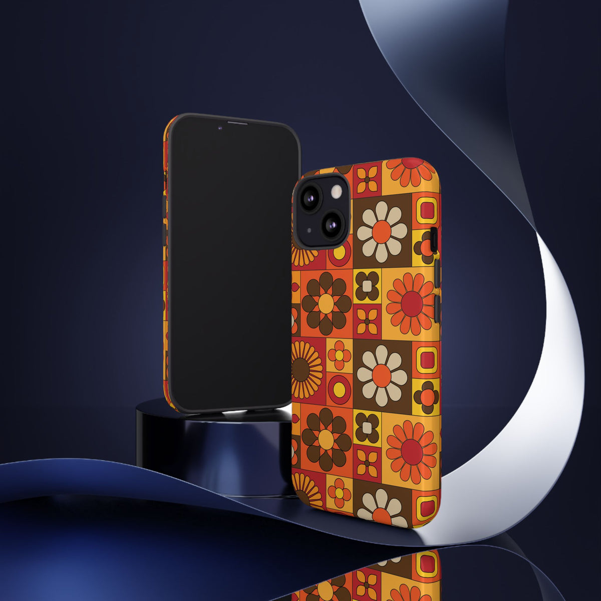 Retro 70s Mid Mod Floral Phone Case | Tough Cases for Flower Lovers