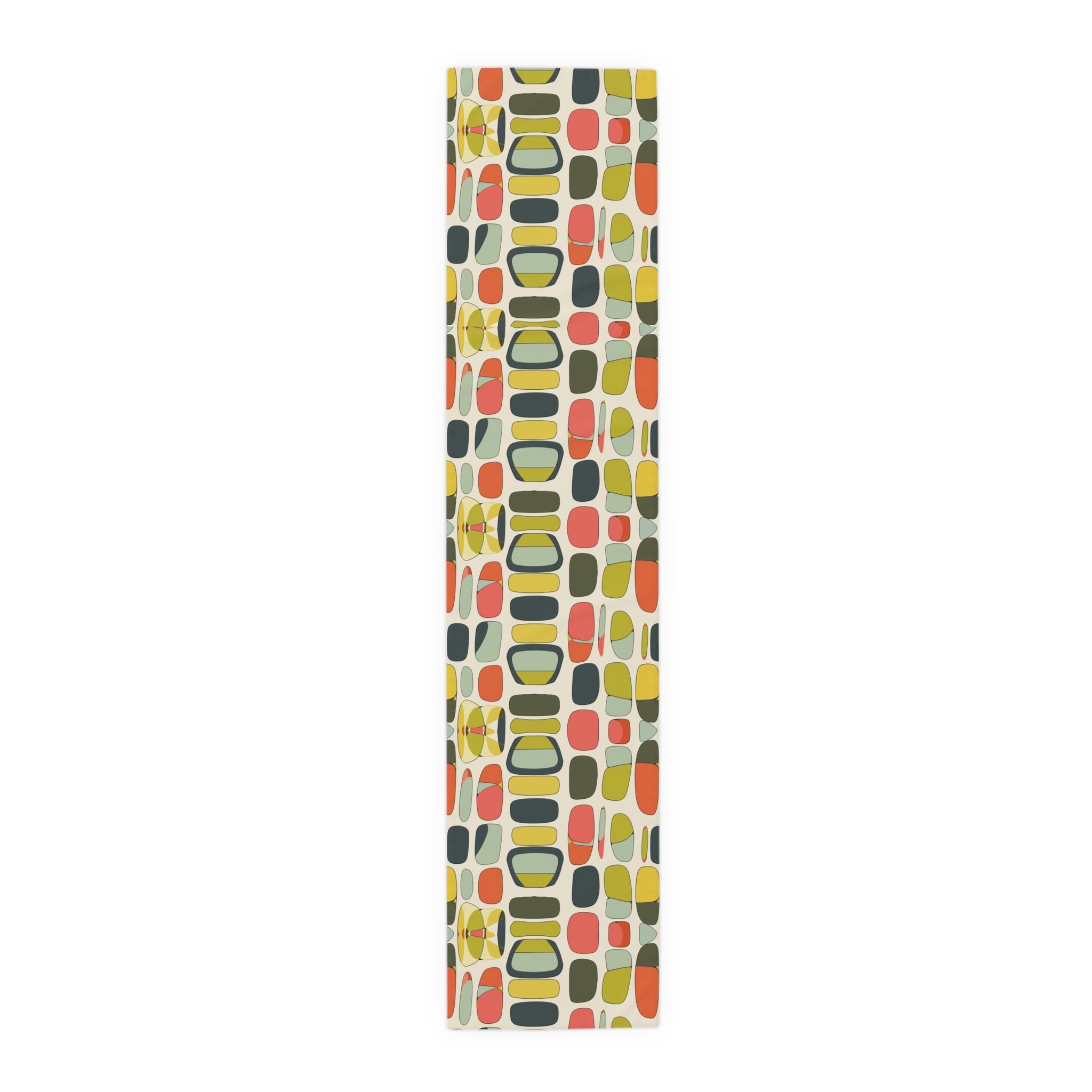 Mid Century Modern Geometric Bold Colorful MCM Table Runner - Mid Century Modern Gal