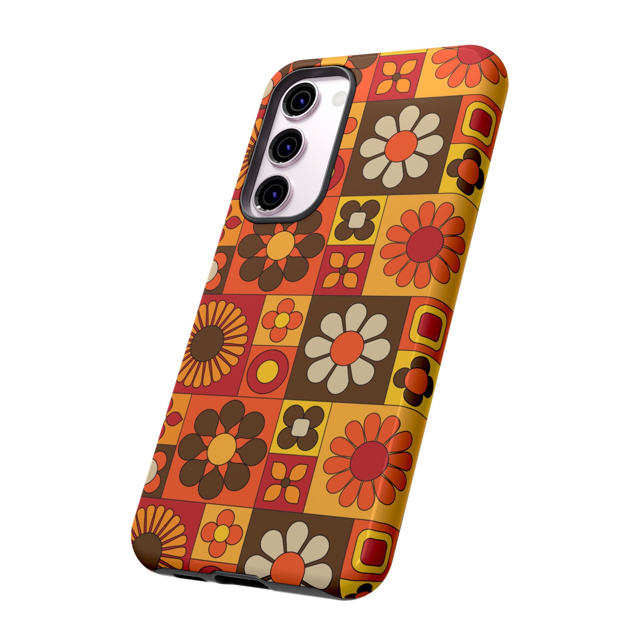 Retro 70s Mid Mod Floral Phone Case | Tough Cases for Flower Lovers