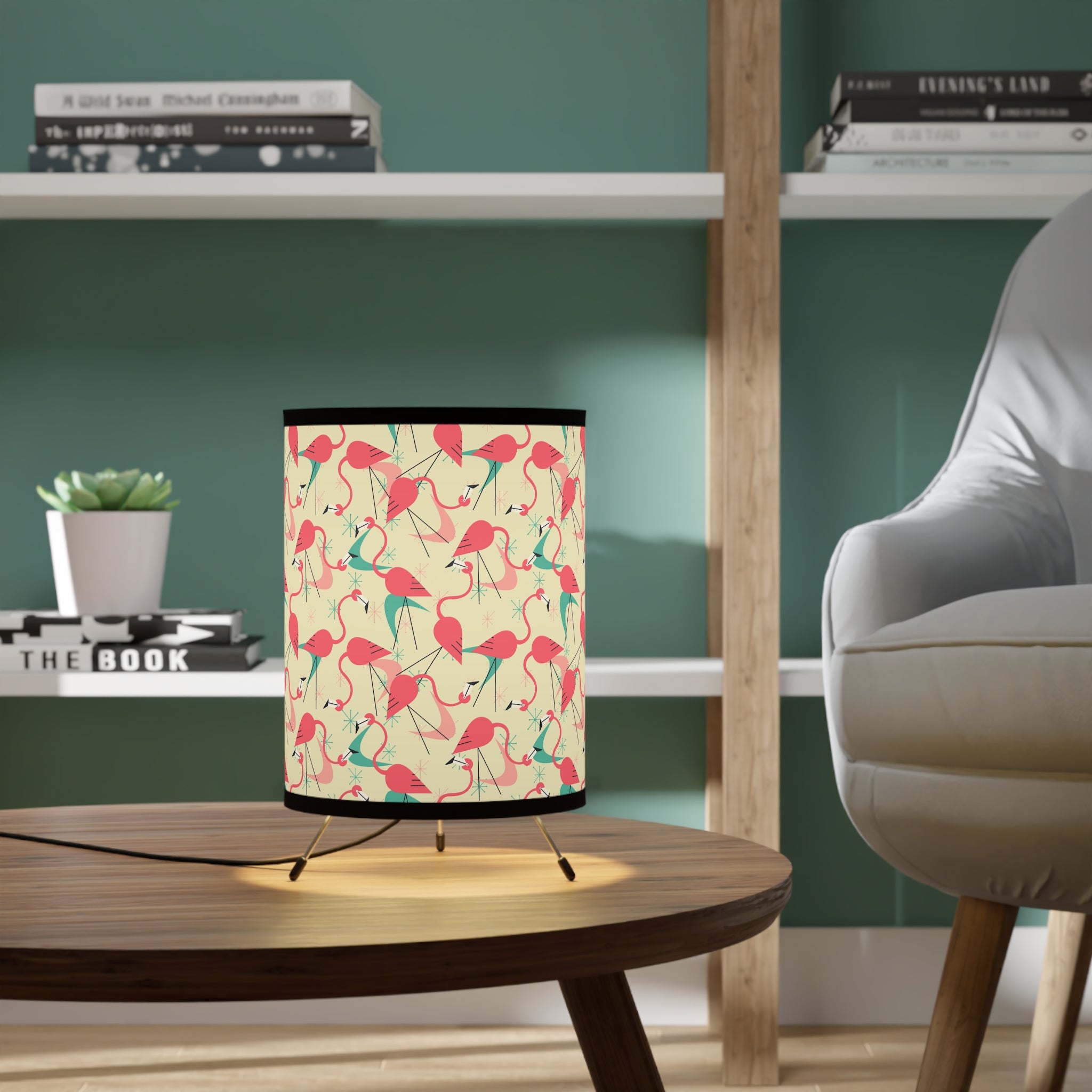 Retro Mid Mod Flamingo Kitschy Quirky Table Lamp - Mid Century Modern Gal
