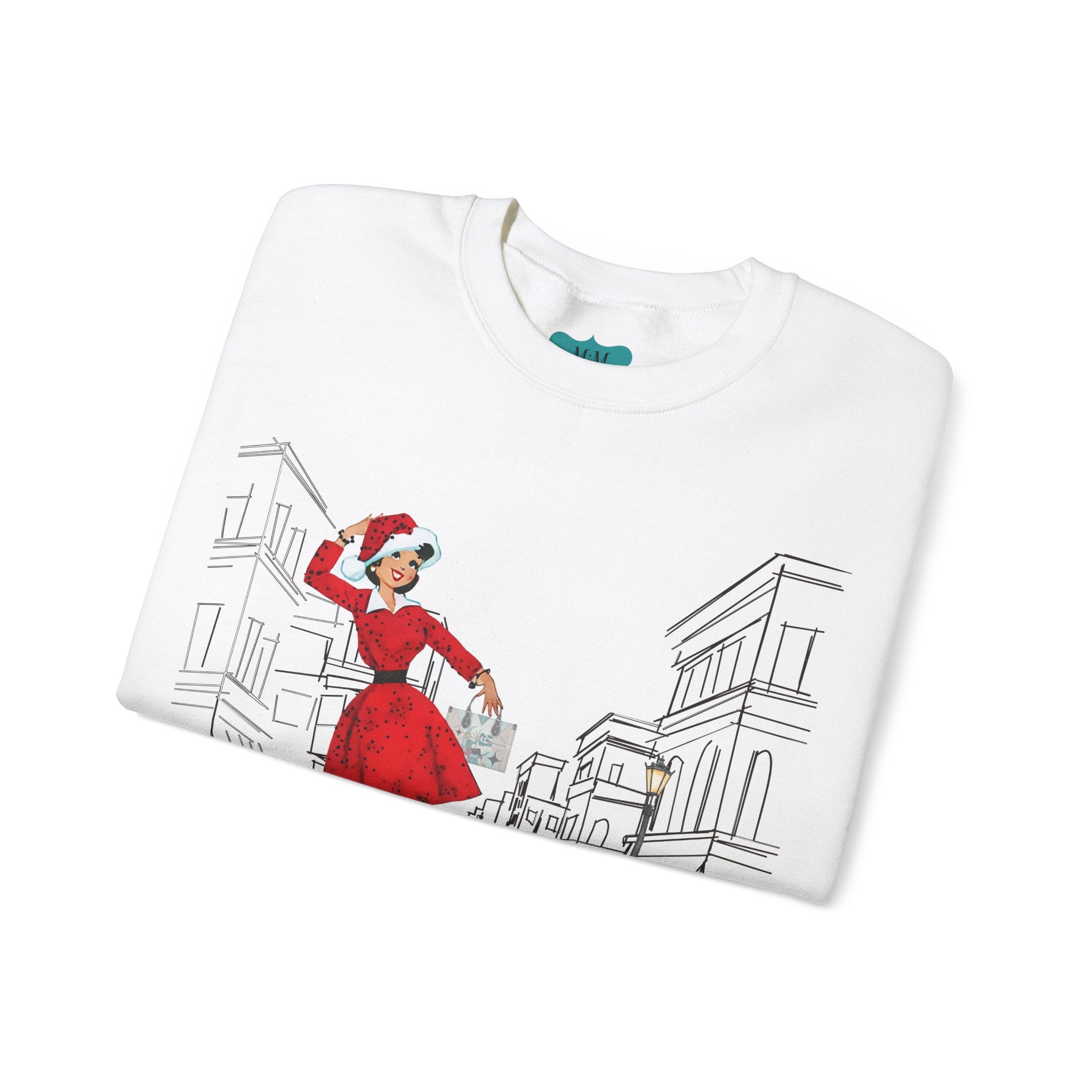 Mid Century Modern Christmas Kitschy Mod Gal Stylish Art Retro Christmas Sweater - Mid Century Modern Gal