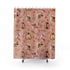 Atomic Cat Shower Curtain 50s Kitschy MCM Gal, Pink, Mid Mod Bath Decor - Mid Century Modern Gal