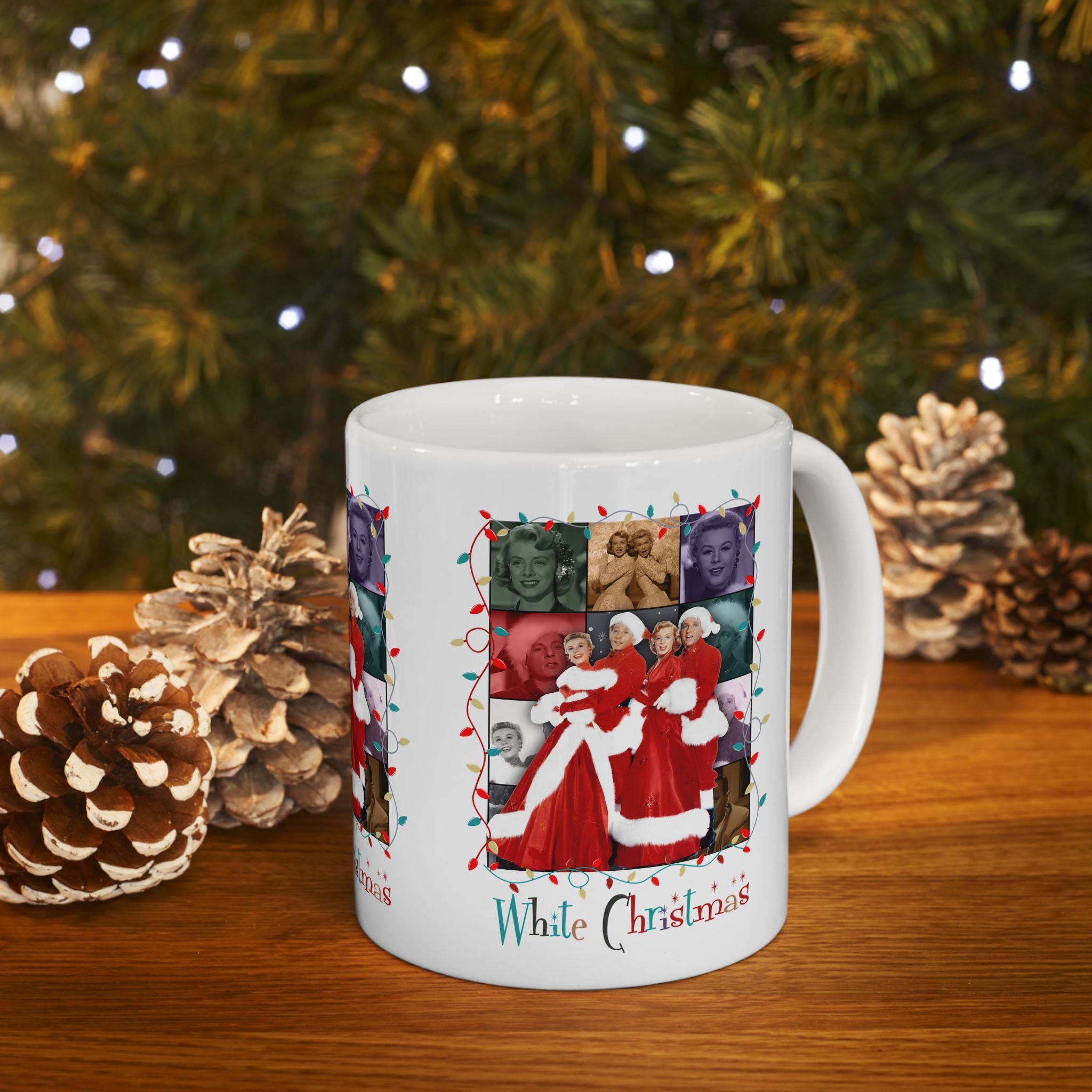 Wallace And Davis Movie Festive White Christmas Mug - Holiday Cheer Gift - Mid Century Modern Gal