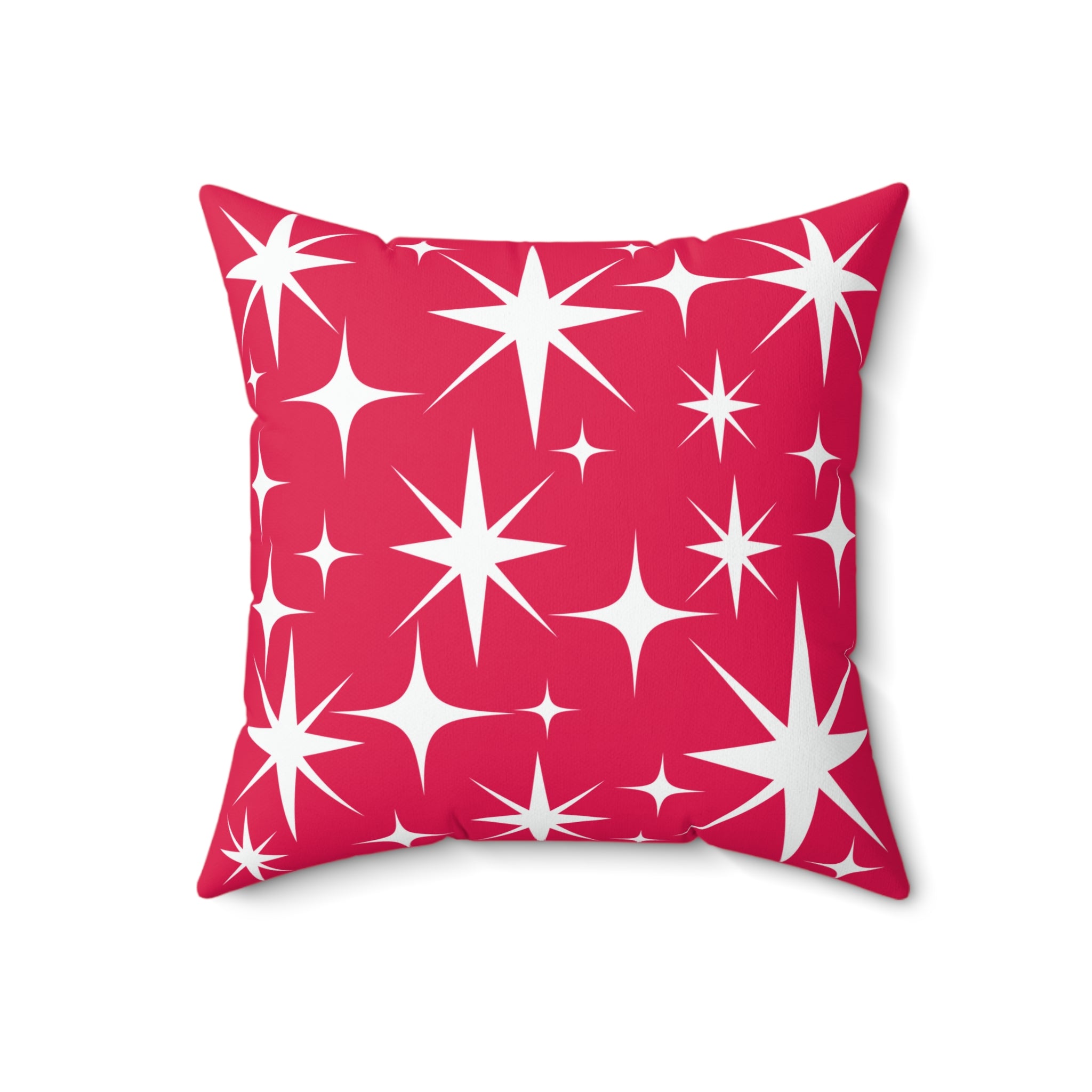 Mid Century Modern Starburst Mod Retro Pillow, Raspberry Delight Pillow And Insert - Mid Century Modern Gal