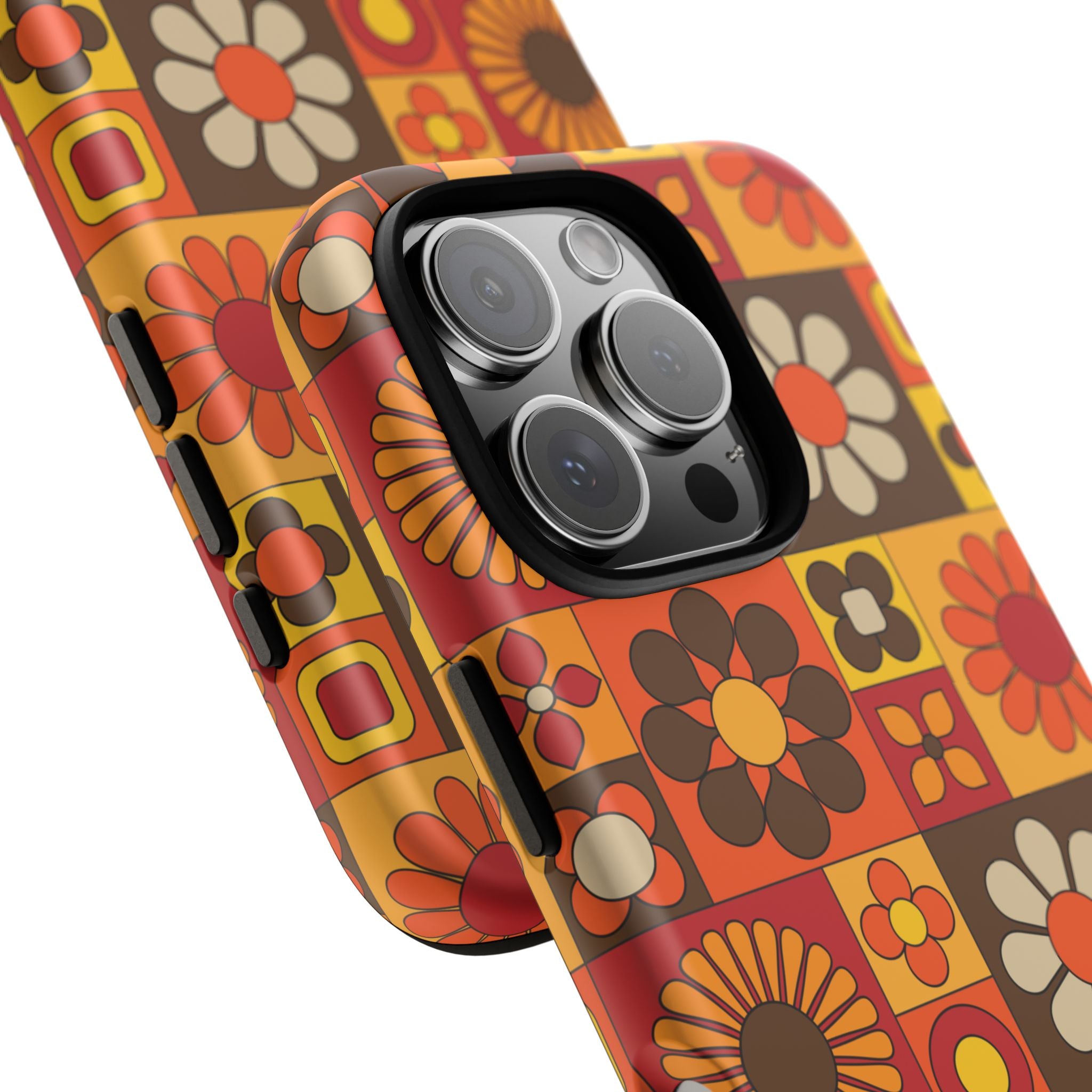 Retro 70s Mid Mod Floral Phone Case | Tough Cases for Flower Lovers