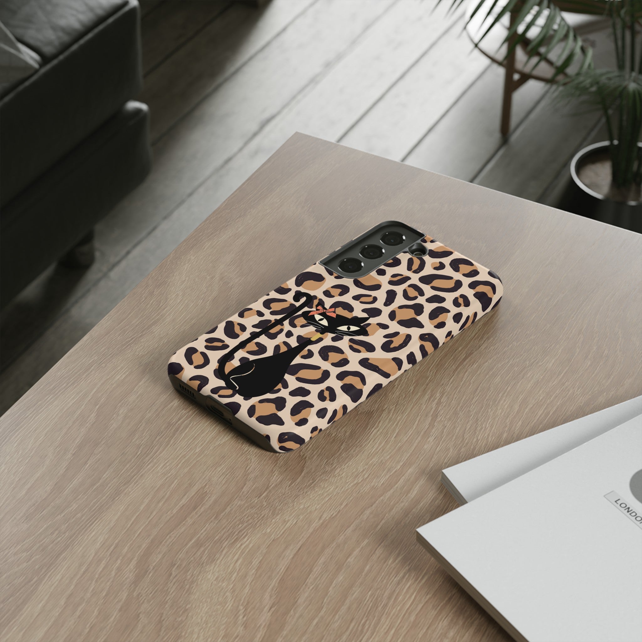 Mid Century Modern 50s Leopard Print, Atomic Cat, Mid Mod Tough Cases - Mid Century Modern Gal