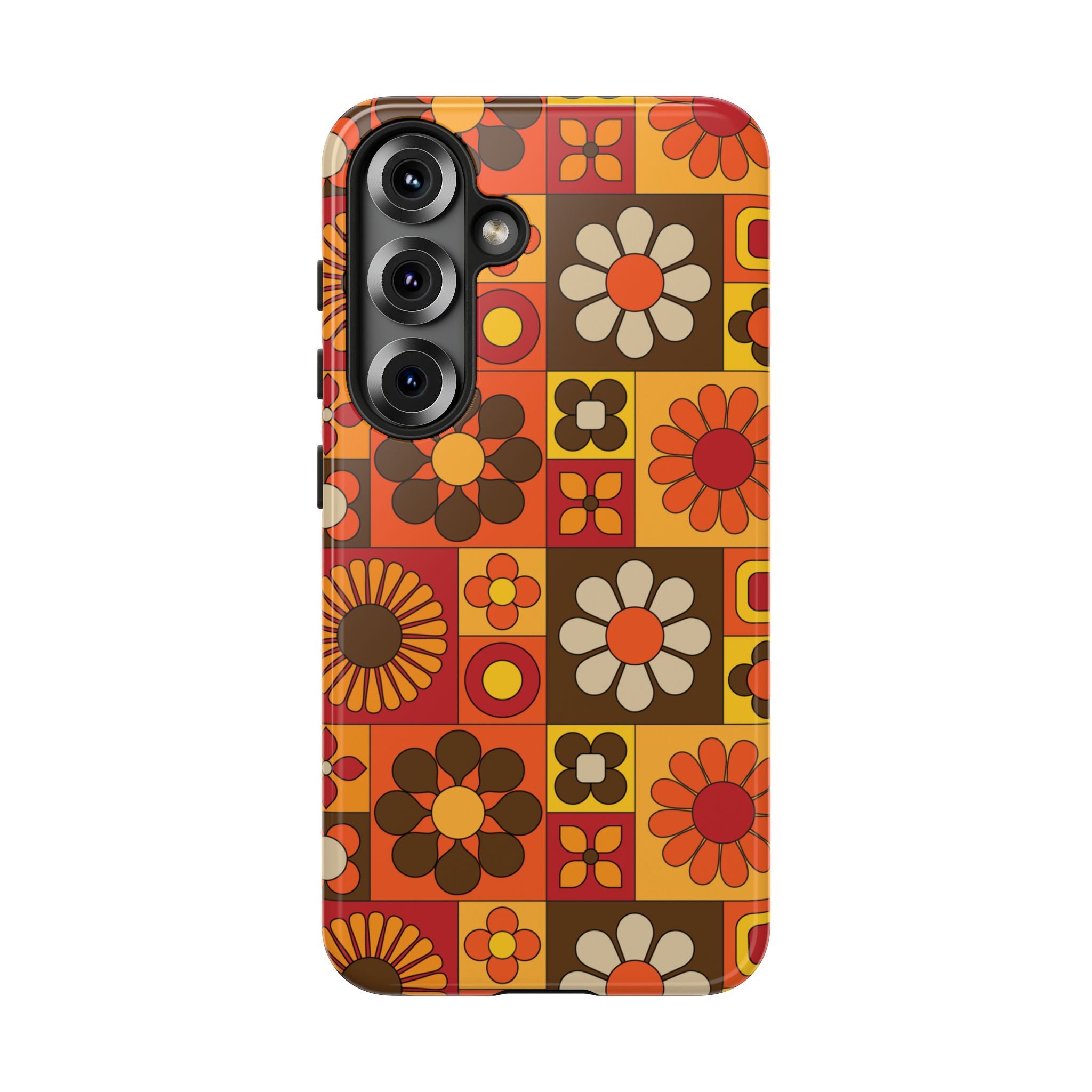 Retro 70s Mid Mod Floral Phone Case | Tough Cases for Flower Lovers