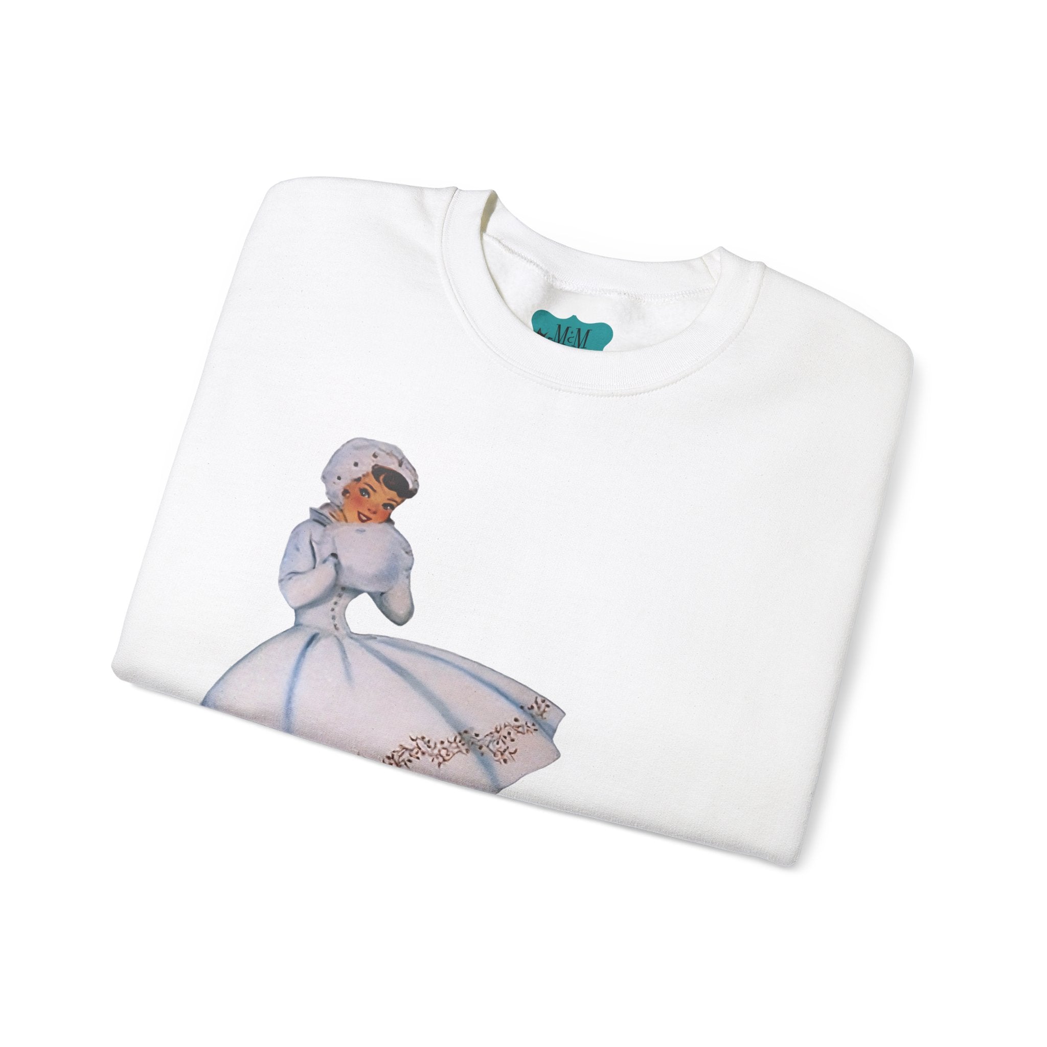 Mid Century Modern Christmas, Mod Gal, Kitschy Vintage-Inspired Unisex Heavy Blend™ Crewneck Sweatshirt - "When Santa Gets Your Letter" - Mid Century Modern Gal