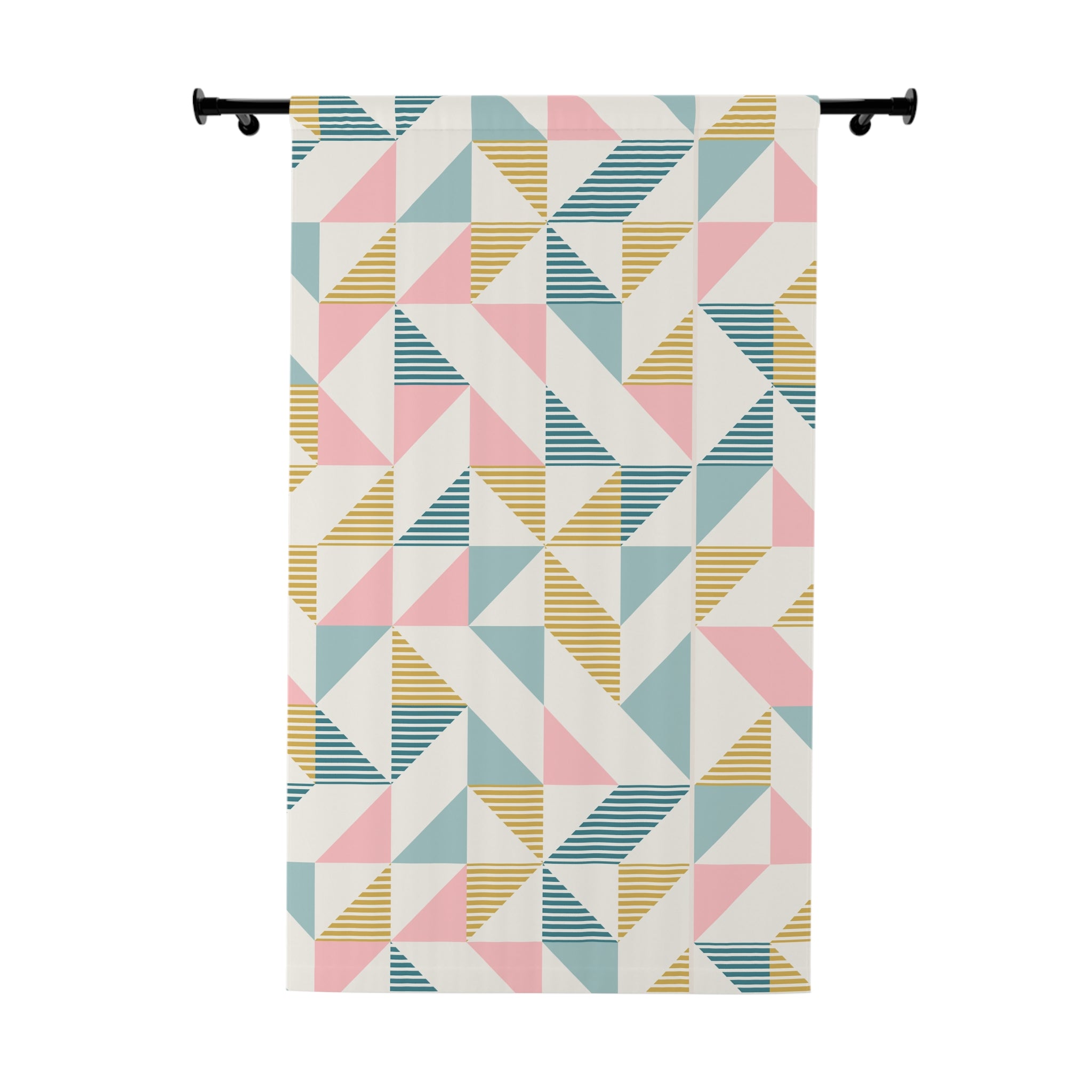 Mid Century Modern Geometric Window Curtain – Stylish Home Decor Piece - Mid Century Modern Gal