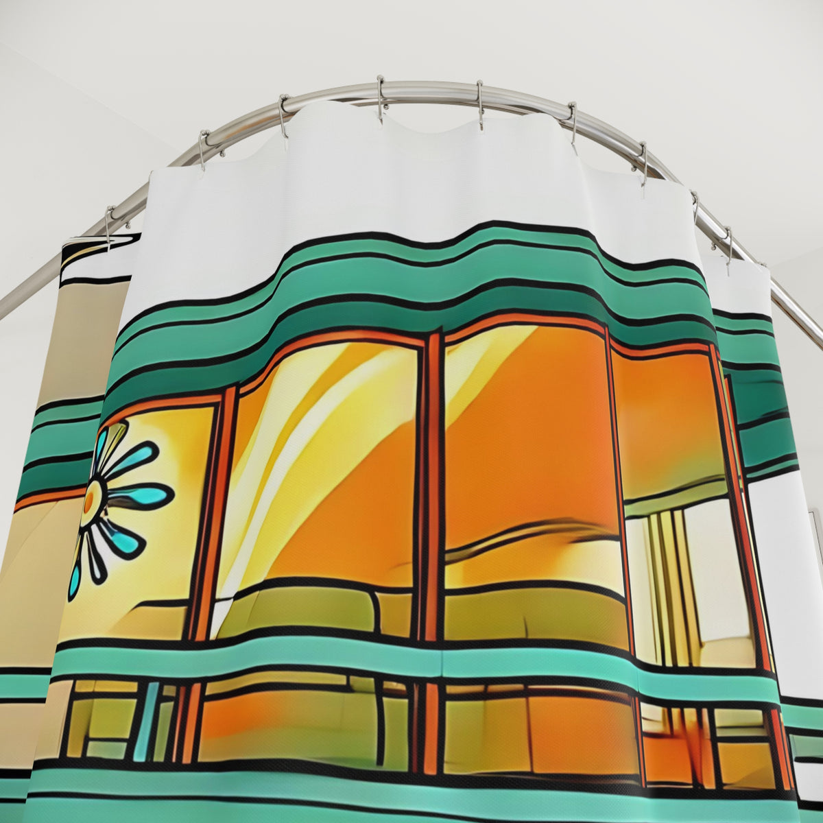 Doxie Dog Palm Spring California Mid Century Modern Kitschy Shower Curtain - Mid Century Modern Gal