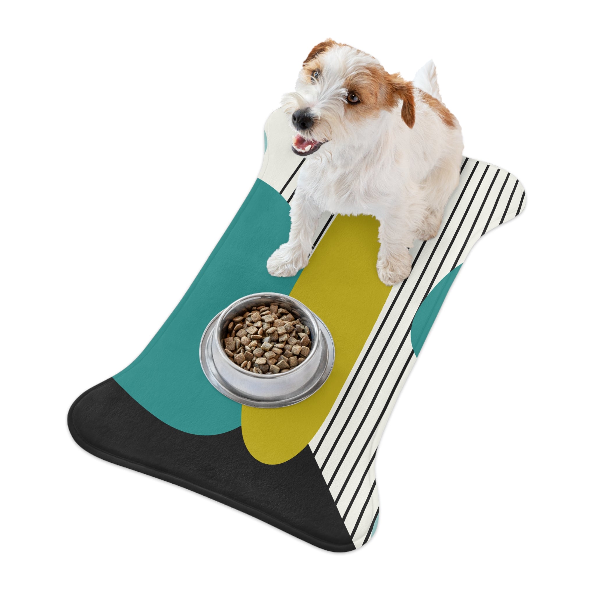Mid Century Modern Geometric Pet Feeding Mats - Mid Century Modern Gal