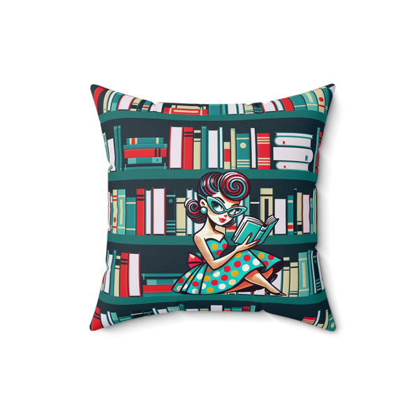 Reading Pillow, Cozy Read and Relax Literary Pillow - Cute Book Lover Decor