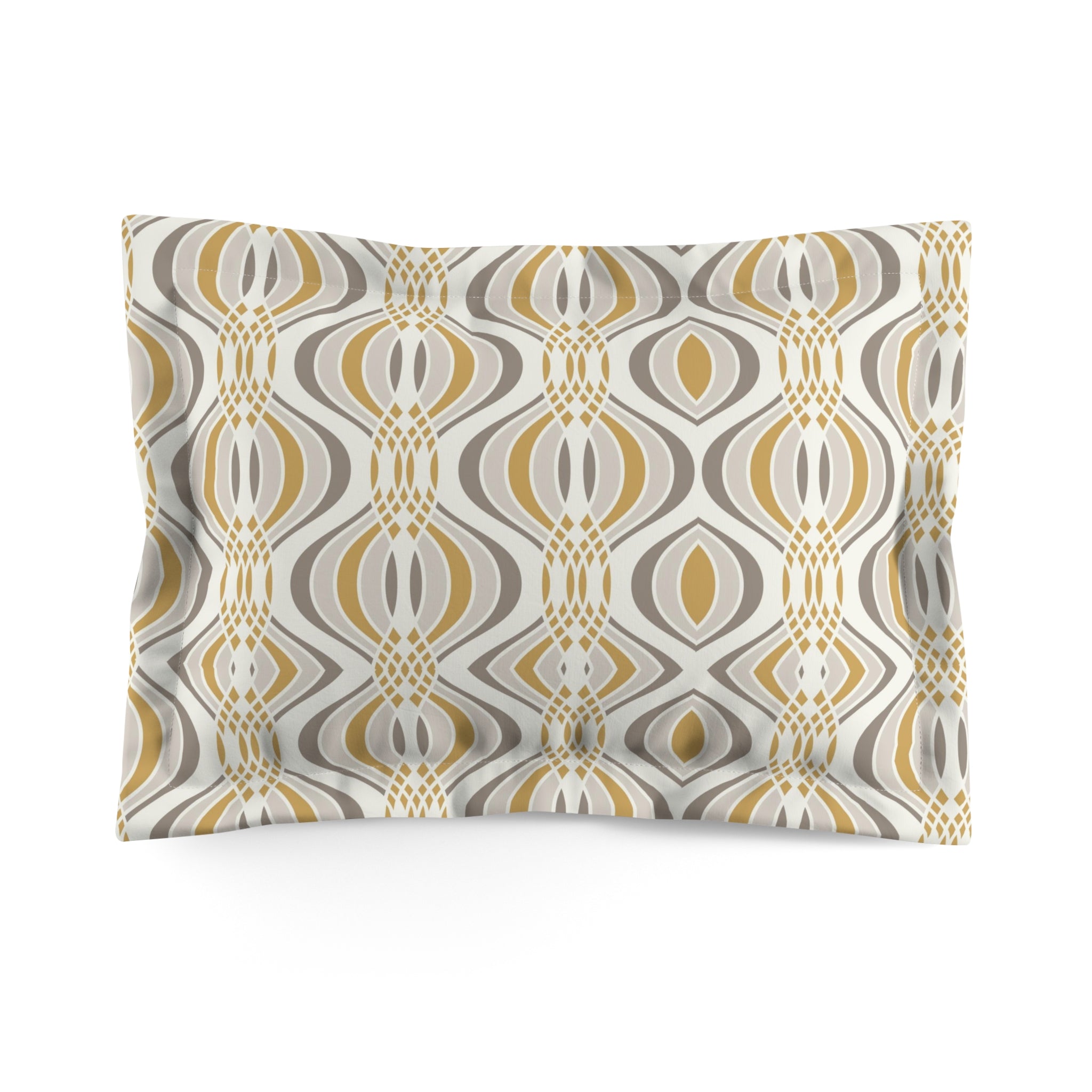Mid Century Modern Gold, Silver, MCM Groovy Mod Modernist Designed Pillow Sham - Mid Century Modern Gal