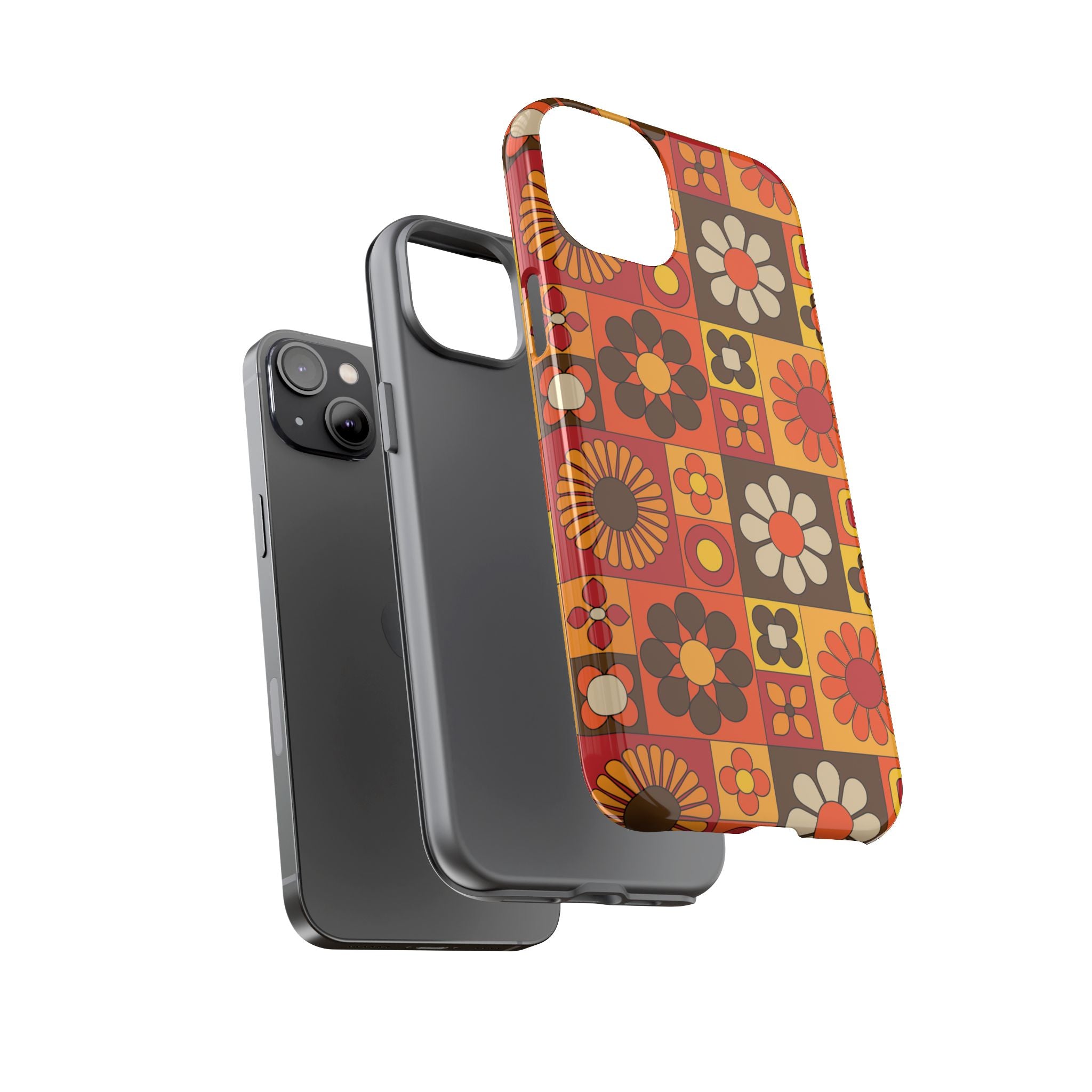 Retro 70s Mid Mod Floral Phone Case | Tough Cases for Flower Lovers
