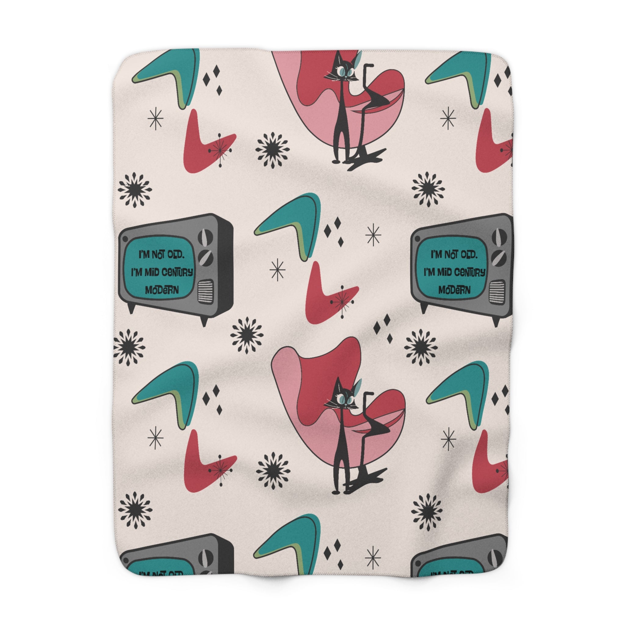 Atomic Cat Mid Century Modern Kitschy Quirky Milestone Birthday, I&