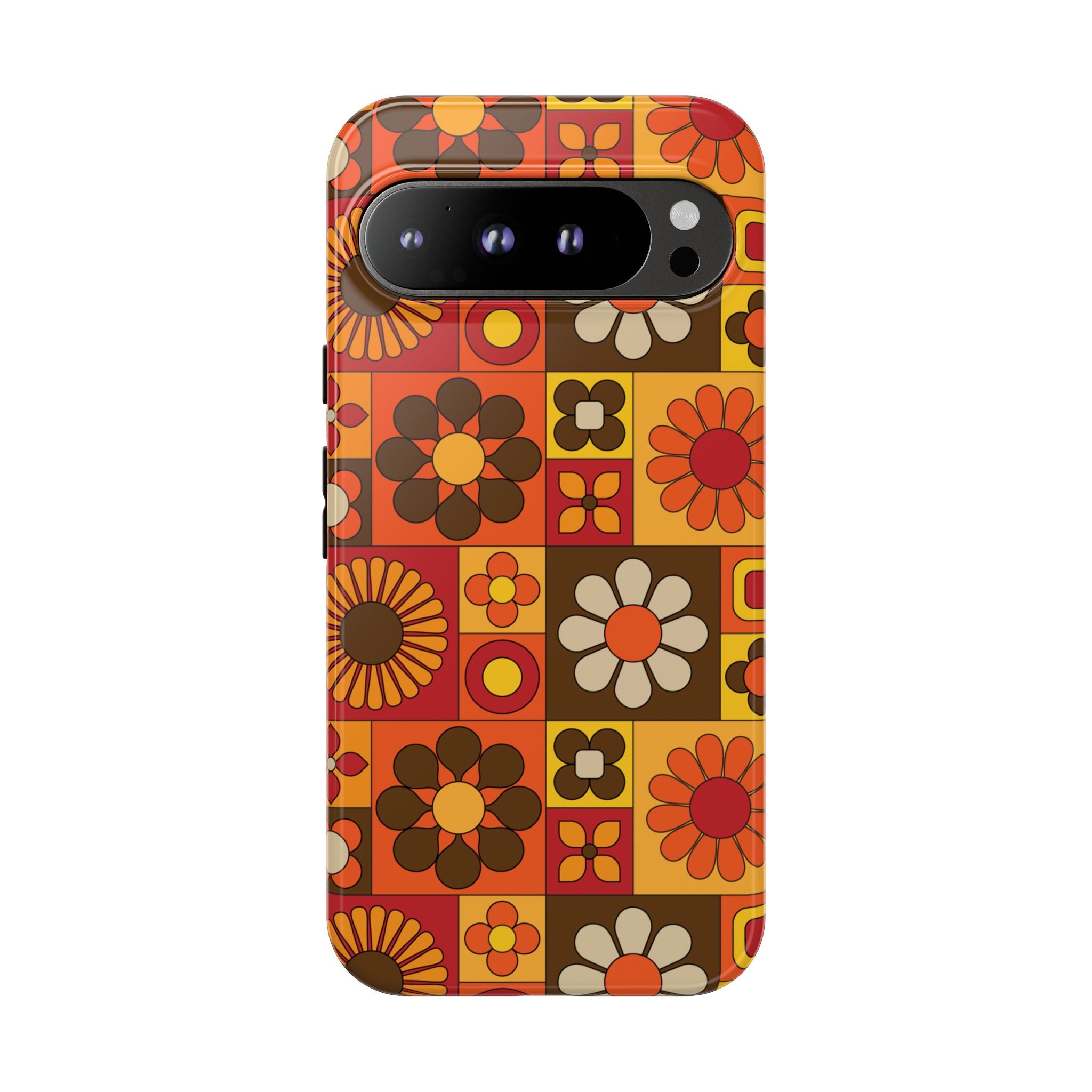 Retro 70s Mid Mod Floral Phone Case | Tough Cases for Flower Lovers