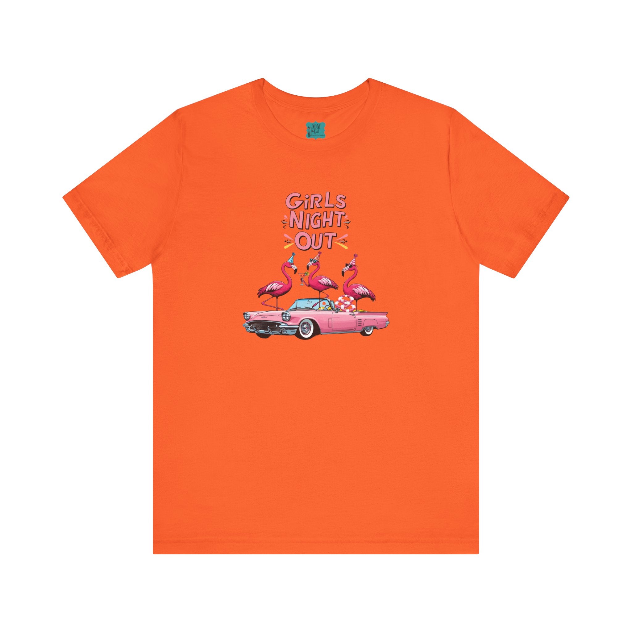 Girls Night Out Retro Fun Party Flamingo Tee - Mid Century Modern Gal