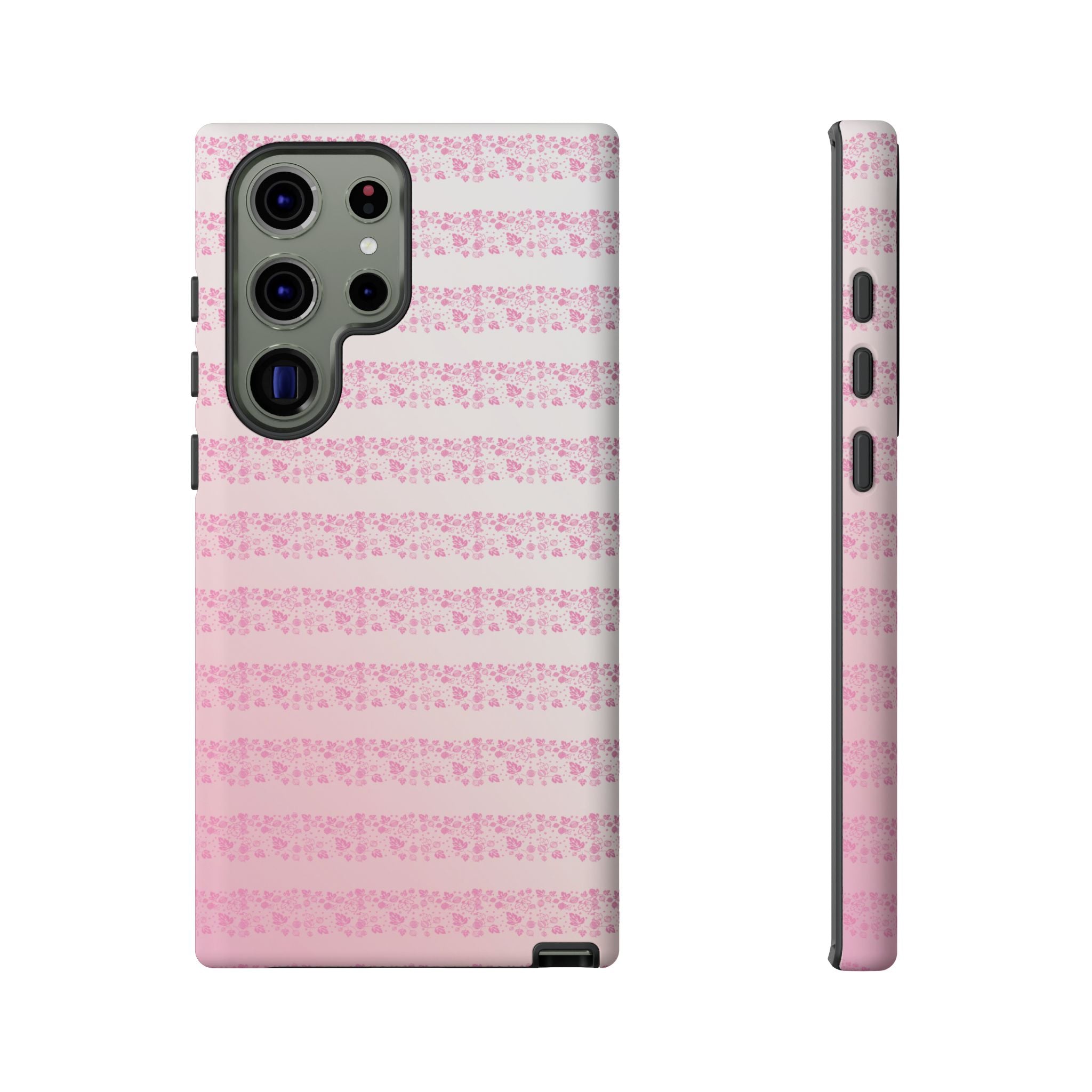 Pink Pyrex Gooseberry Striped Phone Case, Stylish Phone Cover, Tough Protective Case, Cute Cell Phone Case, Trending Gift for Her - Mid Century Modern Gal