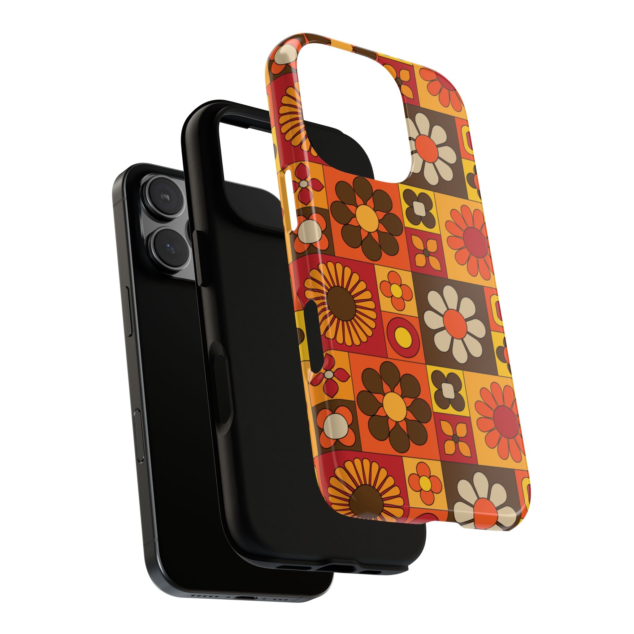 Retro 70s Mid Mod Floral Phone Case | Tough Cases for Flower Lovers