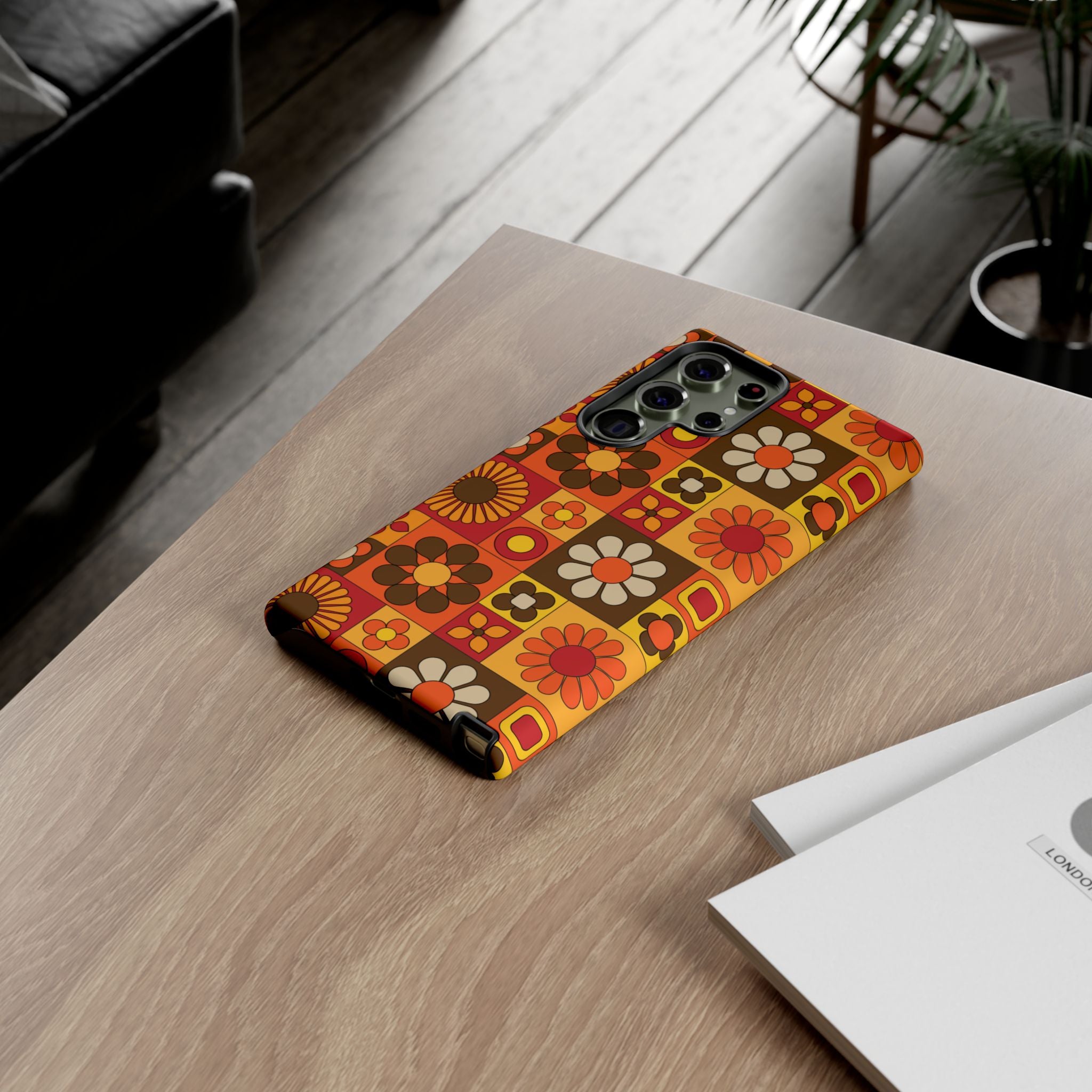 Retro 70s Mid Mod Floral Phone Case | Tough Cases for Flower Lovers