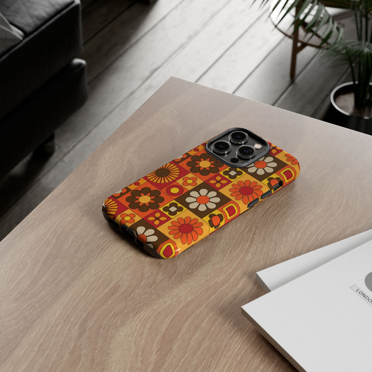 Retro 70s Mid Mod Floral Phone Case | Tough Cases for Flower Lovers
