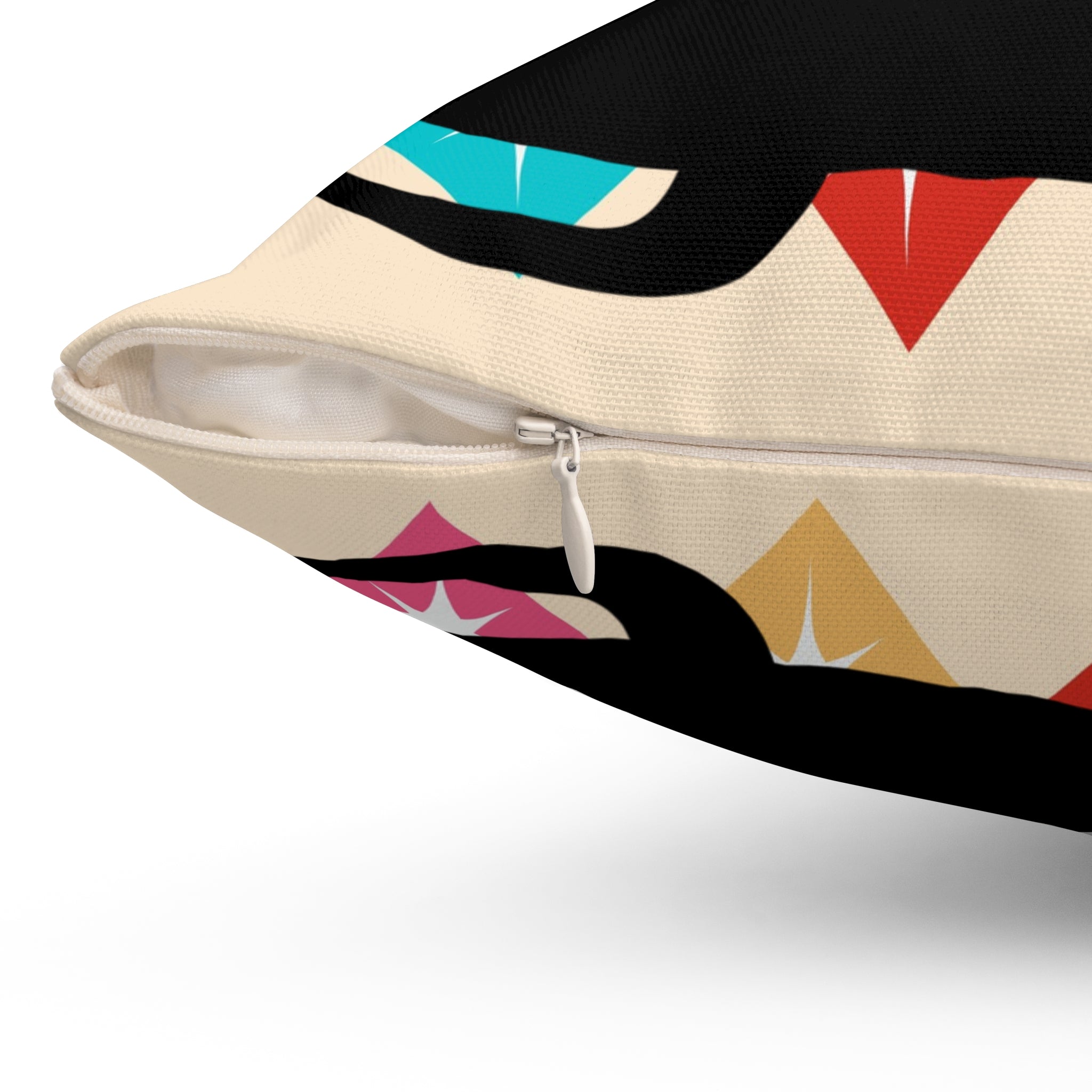 Atomic Cat Christmas Pillow, Mid Century Modern Starburst Pillow And Insert - Mid Century Modern Gal